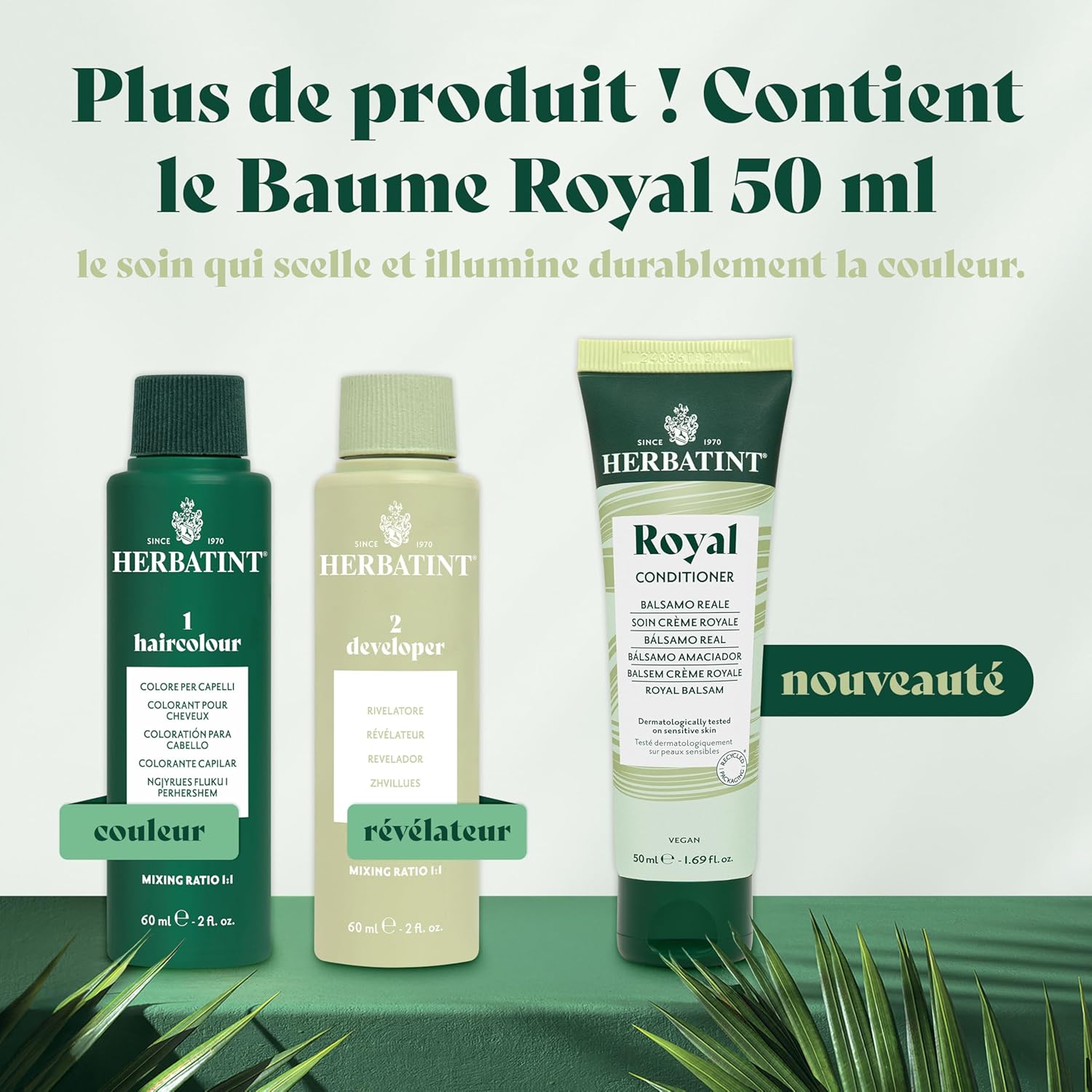 Herbatint - Soin Colorant Permanent 170ml - Châtain Foncé, Sans Ammoniaque, 8 extraits bio, 3N