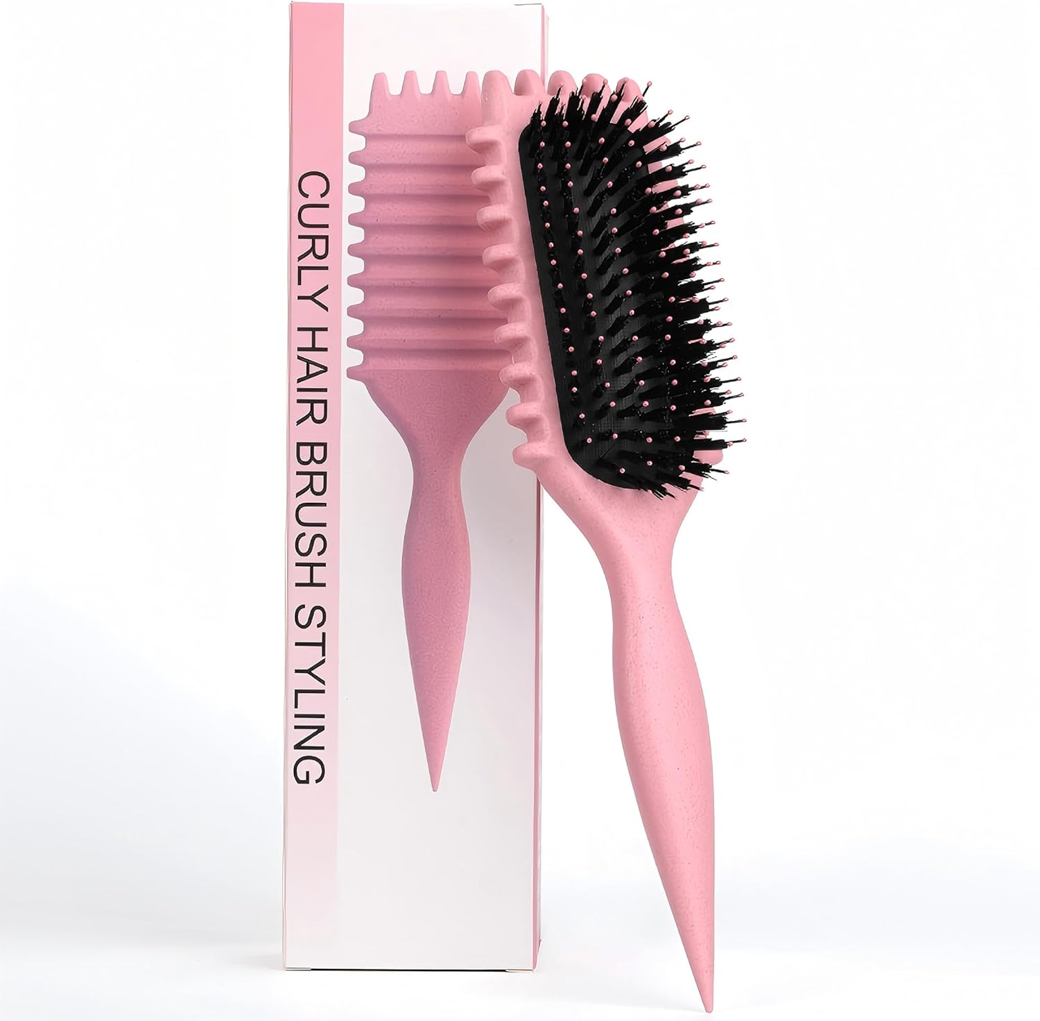 Brosse à boucler - modèle boucles défini - 28cm - réduit frisottis, fixe et modèle