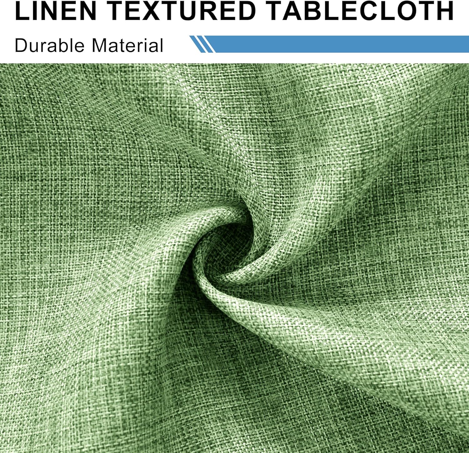 DWCN - nappe aspect lin 135x300cm, lavable, imperméable, anti-tache