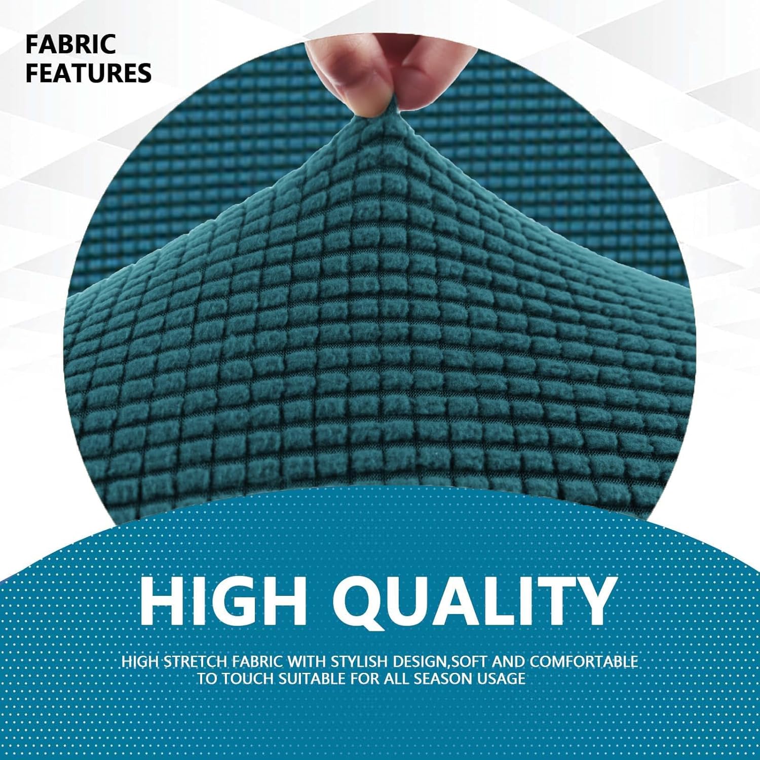 Housse canapé 1 place - extensible accoudoirs - vert foncé - antidérapante antisallissure