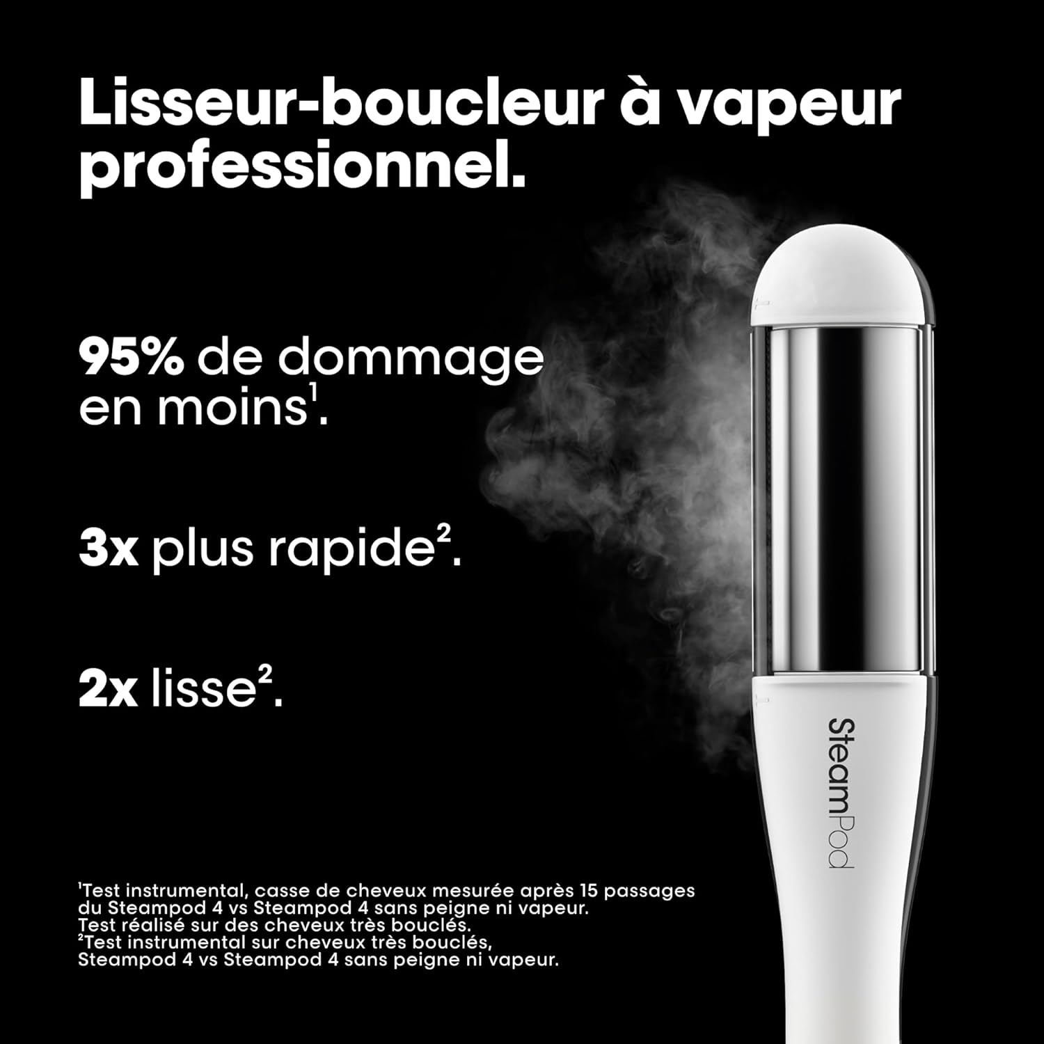 L'OREAL Professionnel - SteamPod 4 - lisseur vapeur breveté, tous types de cheveux