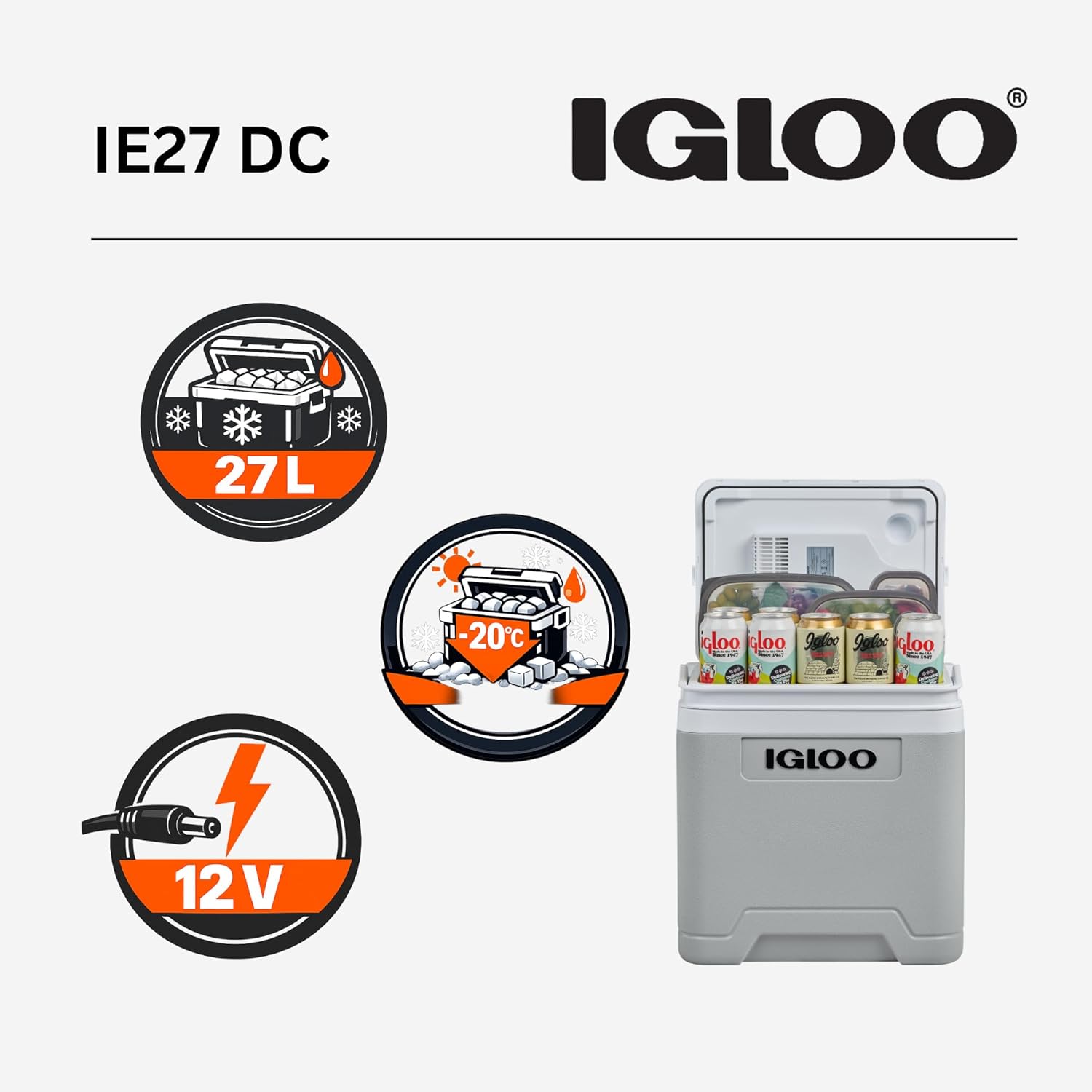 IGLOO - glacière électrique - capacité généreuse - maintien froid optimal