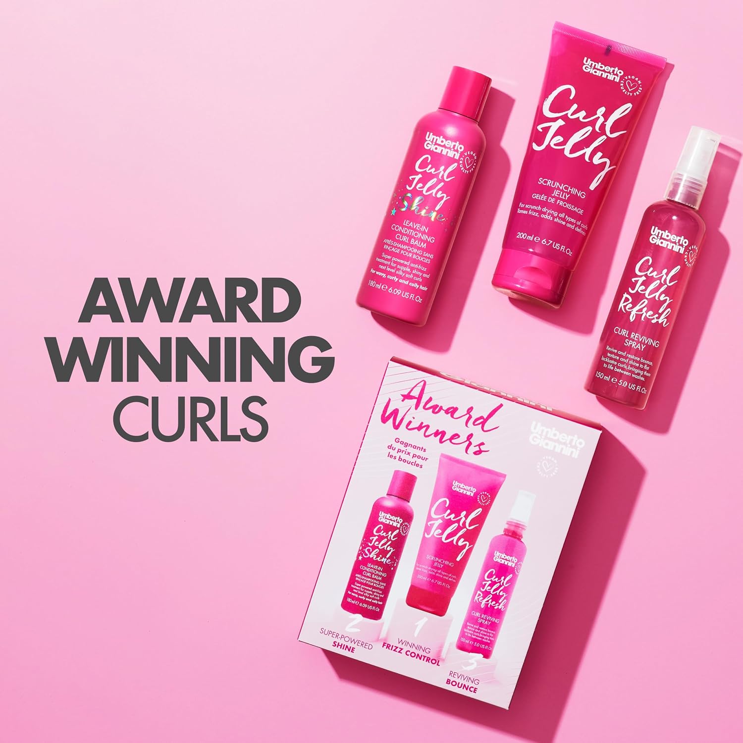 Umberto Giannini - Curl Styling Lauréats - 150/200ml - vegan, sans cruauté, brillance et rafraîchissement