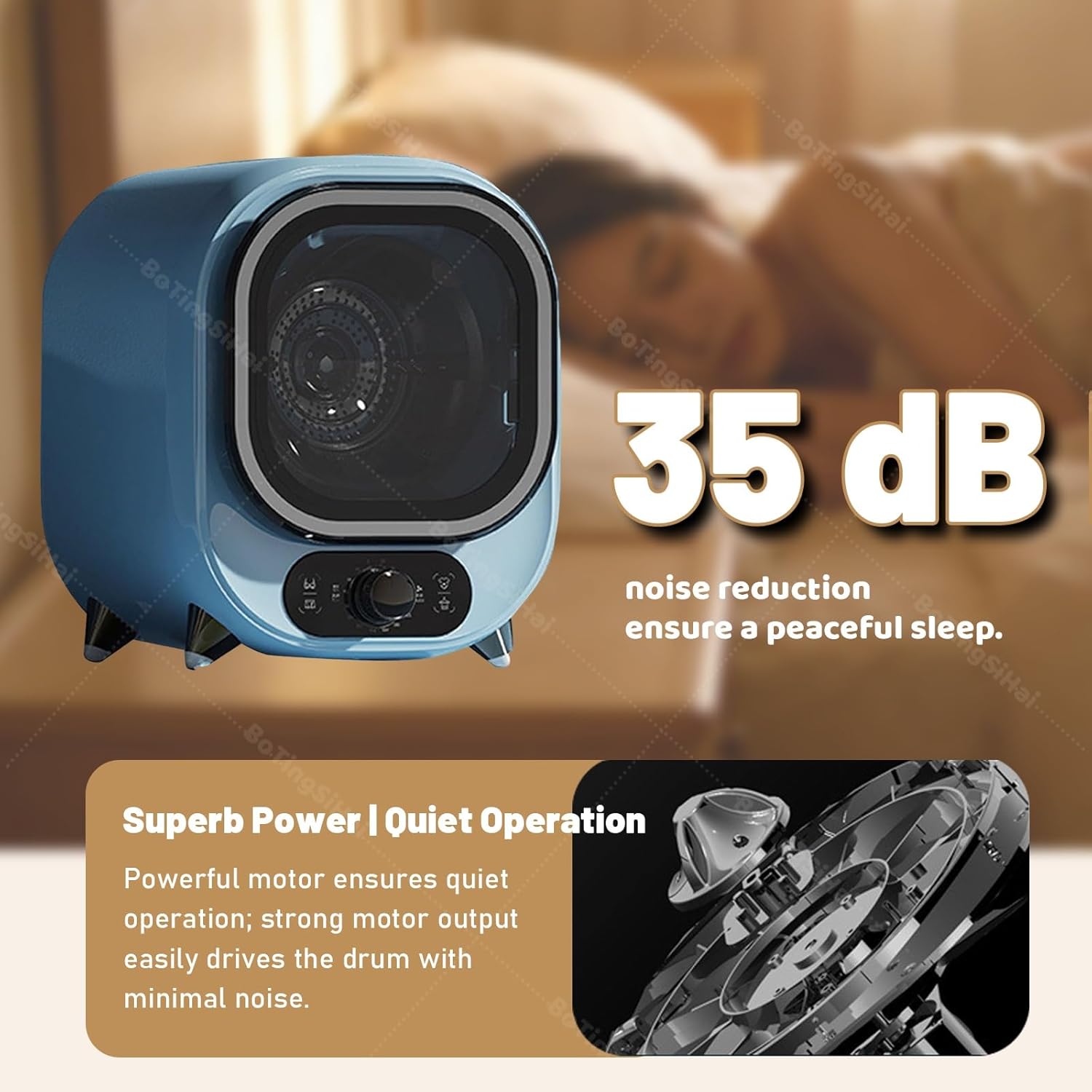 Mini sèche-linge portable - capacité compacte - cuve inox - installation comptoir/murale