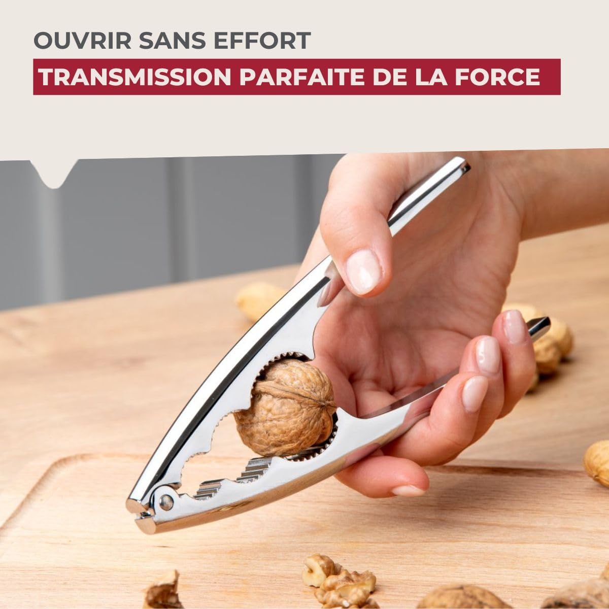 Fackelmann - casse-noix Premium - 17,5x4x1,3 cm - acier chromé