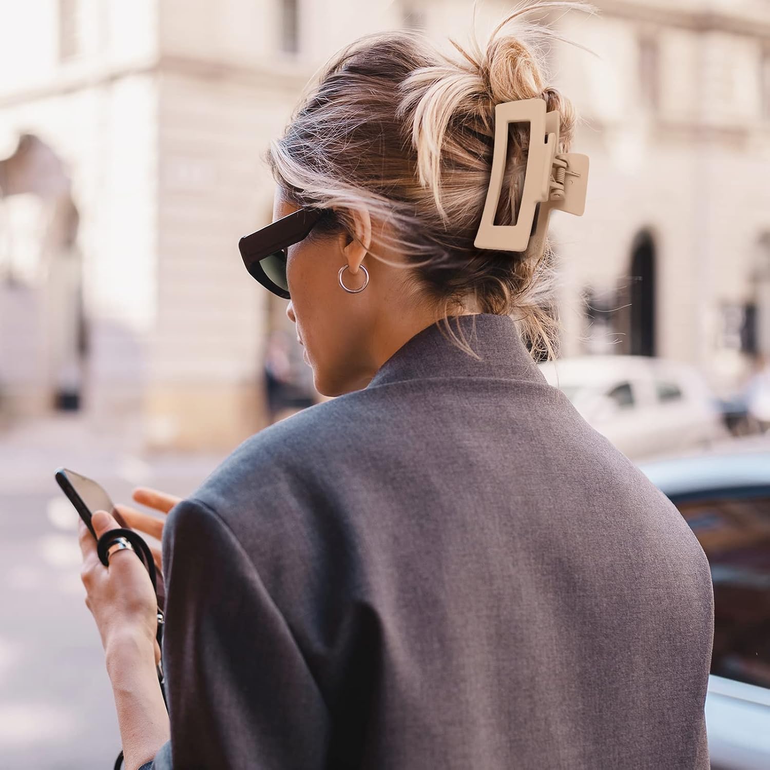 Lolalet - lot de 8 pinces double dents - 8 cm - couleurs variées, cheveux épais et fins