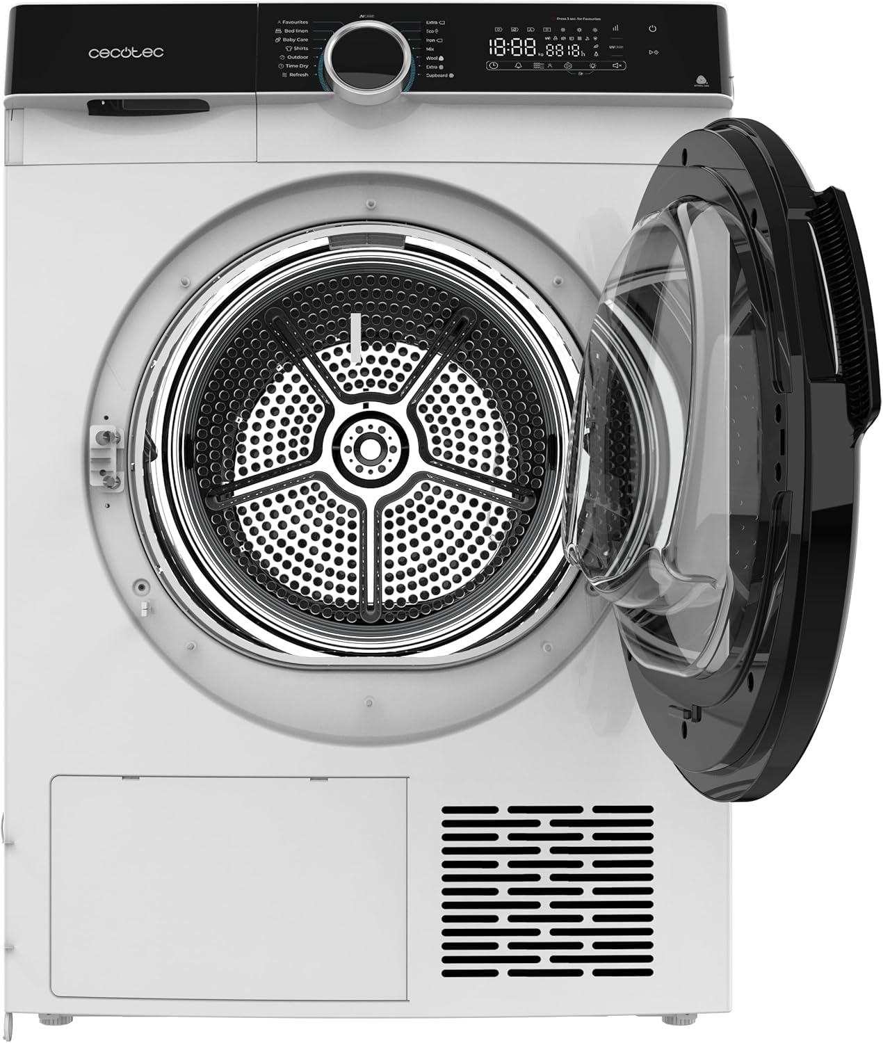 Cecotec - sèche-linge 10kg, pompe à chaleur, A+++, 14 programmes, UV, Bolero Dresscode Dry 10505