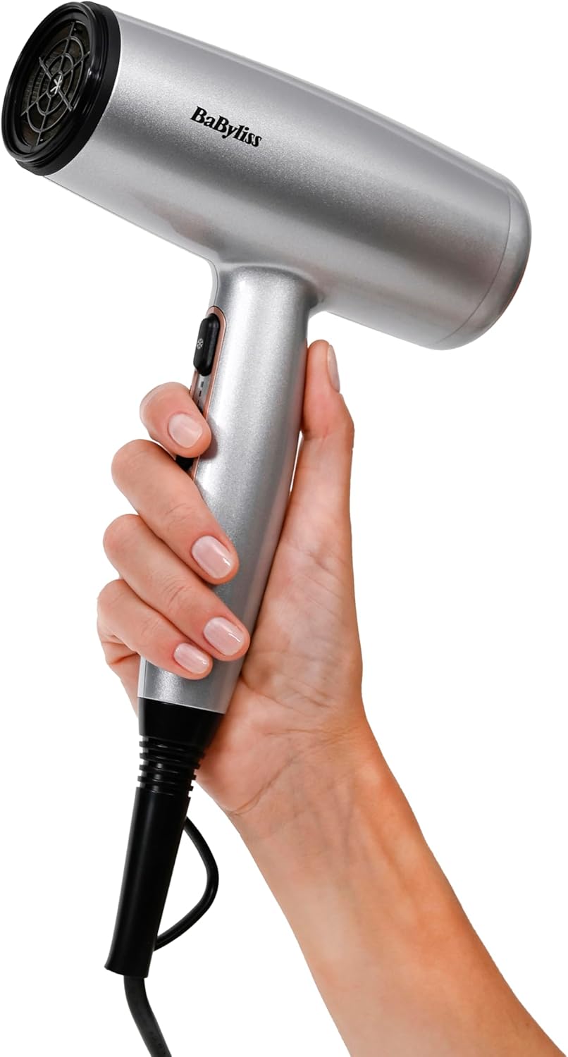 BaByliss - Cosmos, 2100W, ionique, diffuseur, 3 temp., argenté, D580DE