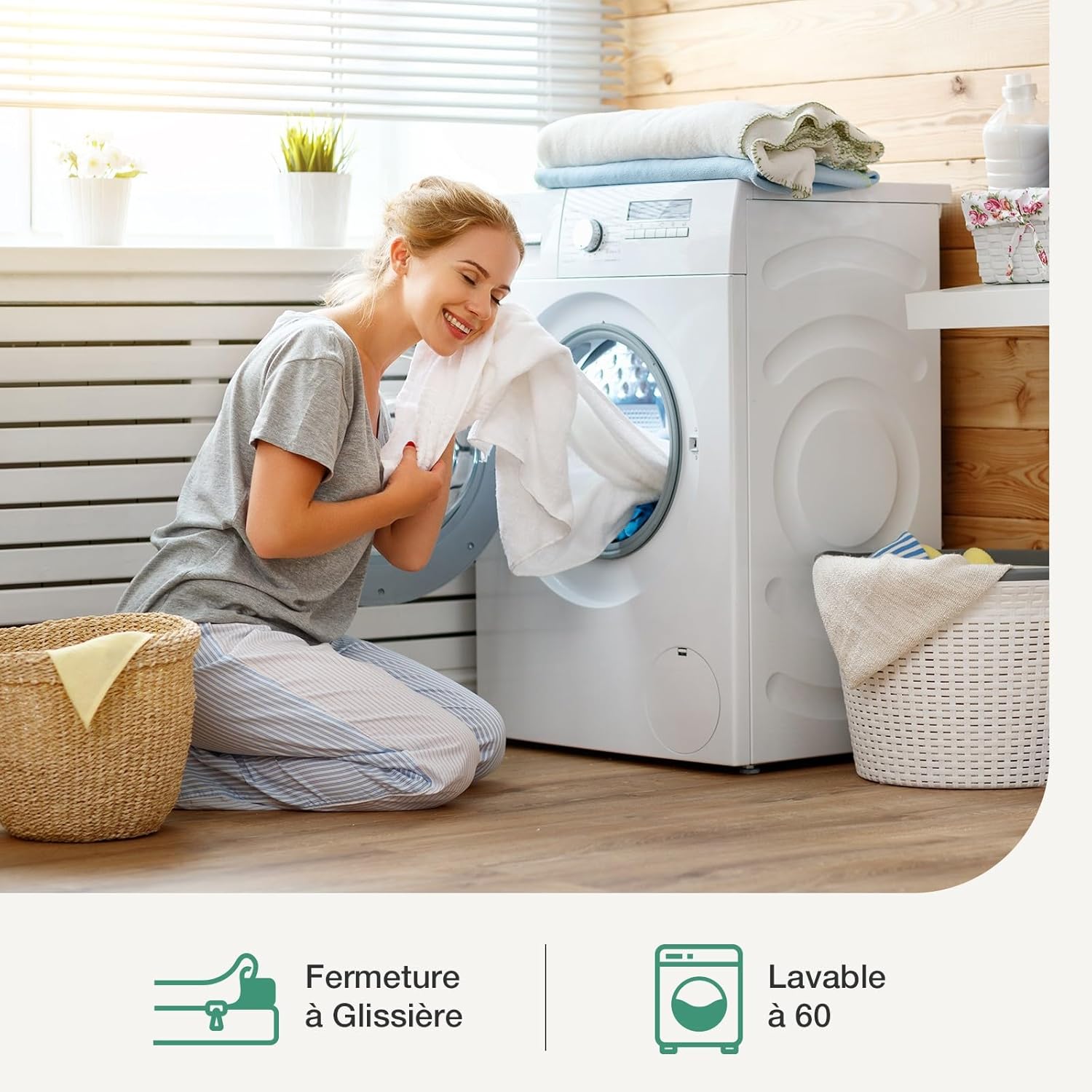 Novilla - surmatelas 135x190 - mousse mémoire gel, doux, antidérapant, lavable