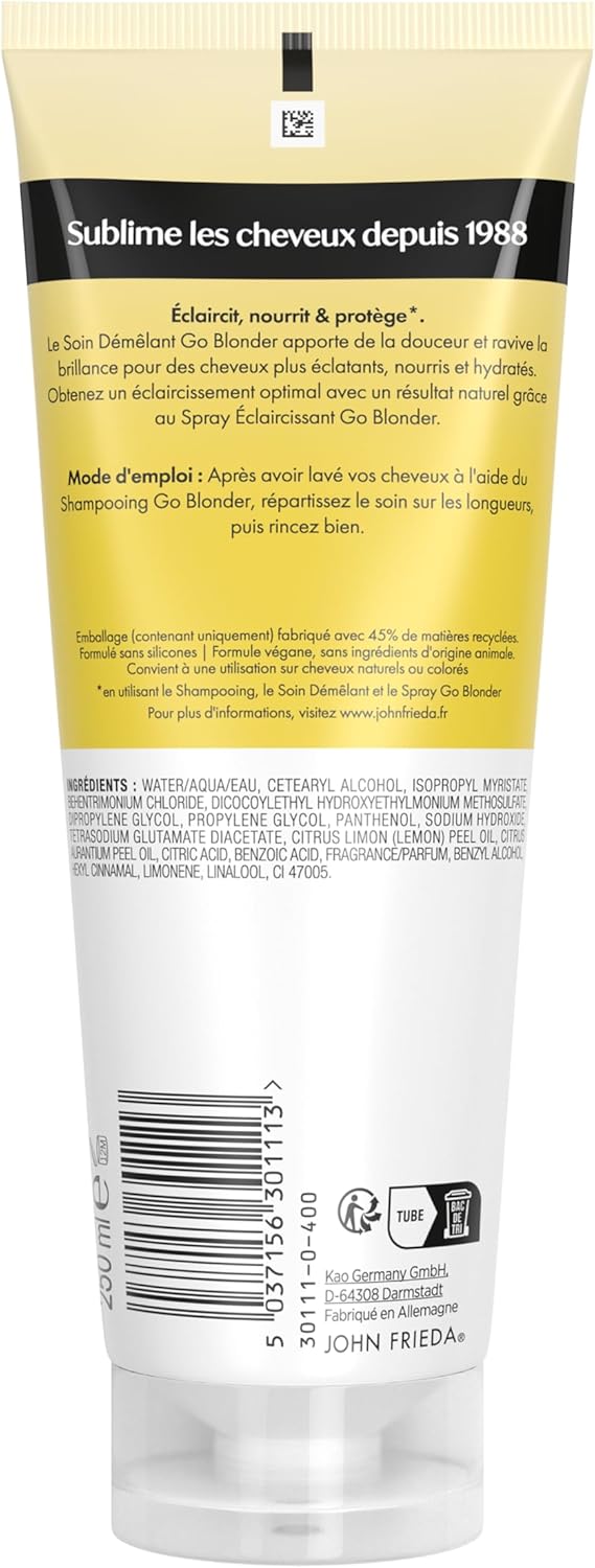 John Frieda - Go Blonder - 250ml - soin démêlant éclaircissant