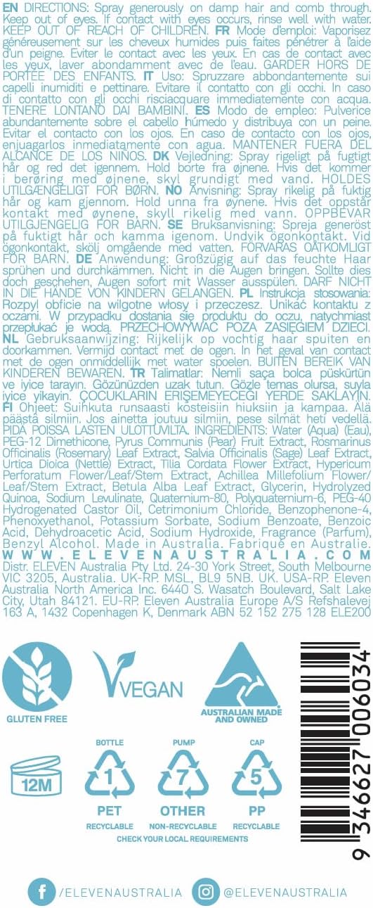 ELEVEN Australia - Detangle My Hair - spray leave-in hydratant et démêlant