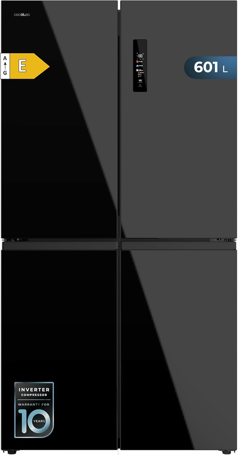 Cecotec - Bolero CoolMarket 4D, 90cm, 601L, Inverter, No Frost, 4 portes, 4D 601