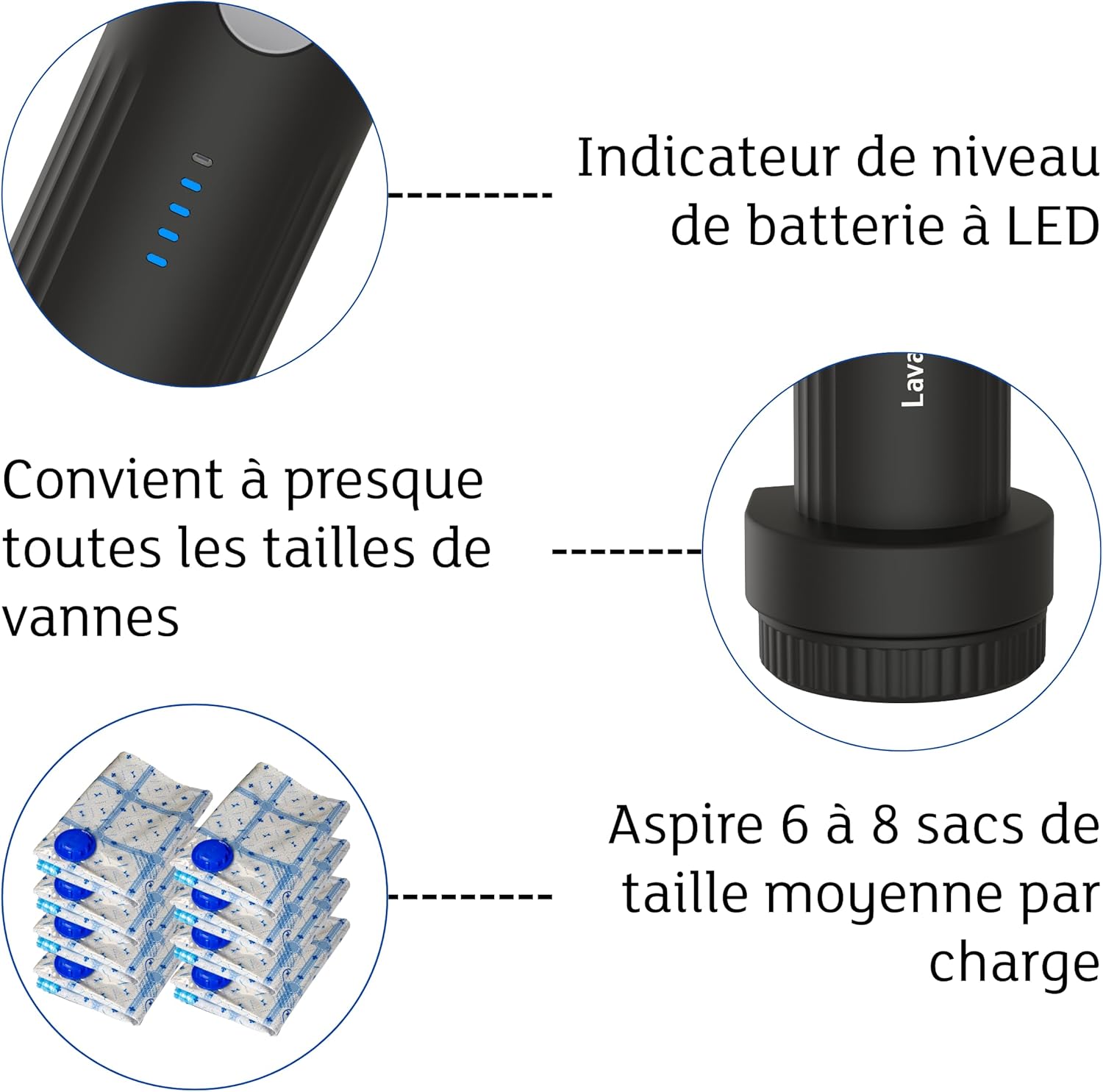 Pompe sous vide portable USB-C, compact sans fil, voyage, VACUPUMP