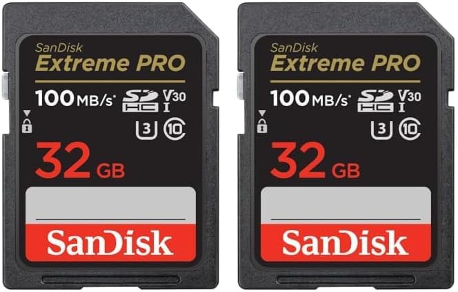 SanDisk - Extreme Pro - 32 Go - SDHC, Classe 10, UHS-I, V30, U3, 100 Mo/s
