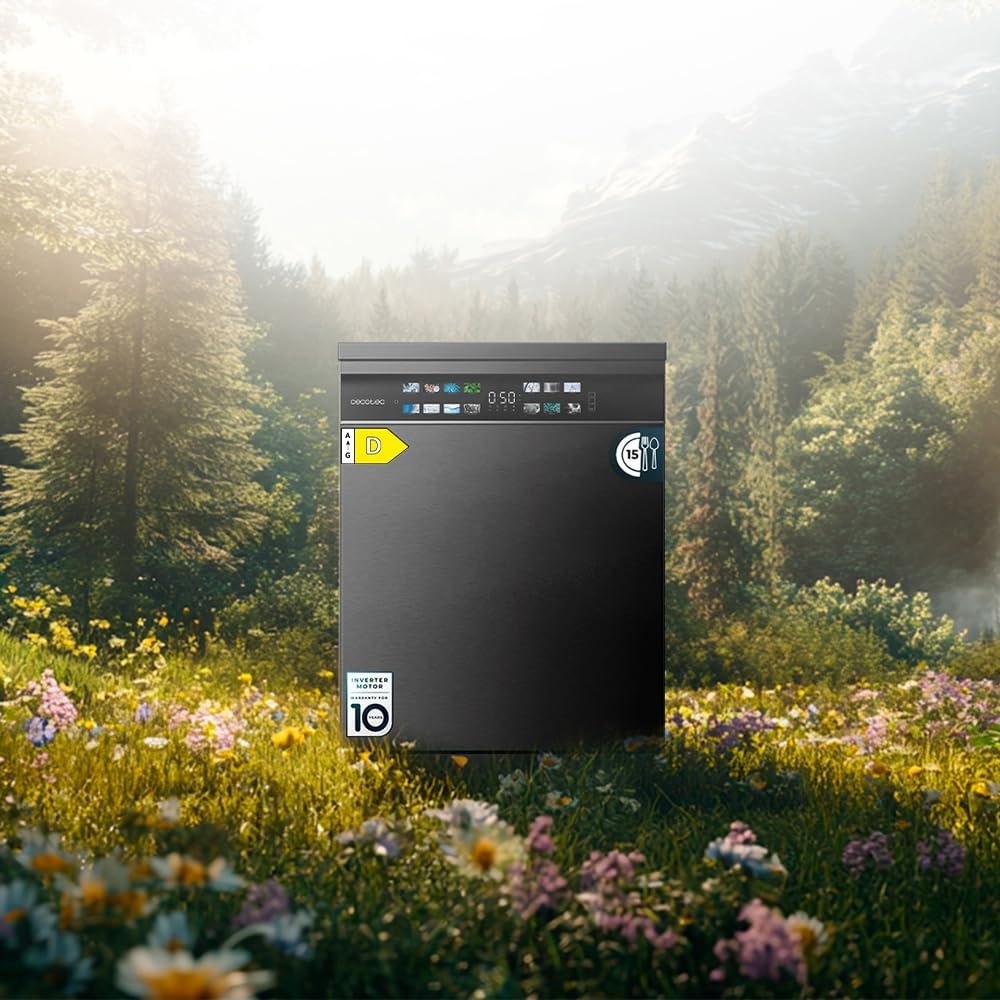 Cecotec - Bolero Aguazero (série 6210) - 60cm - 15 couverts, Classe D, écran FullColor, Dual Zone, Aquastop, plateau rég