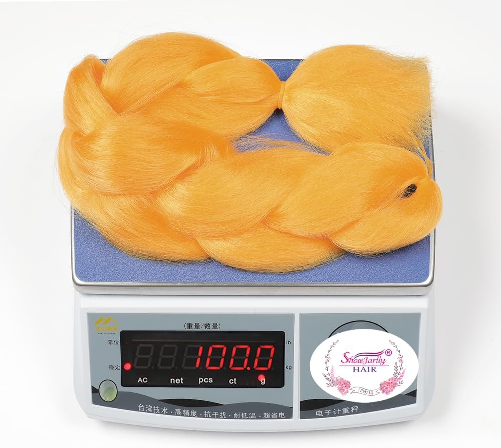 ShowJarlly - Jumbo Tresse Cheveux - 24 pouces - Doux, 1 pack, Arancion