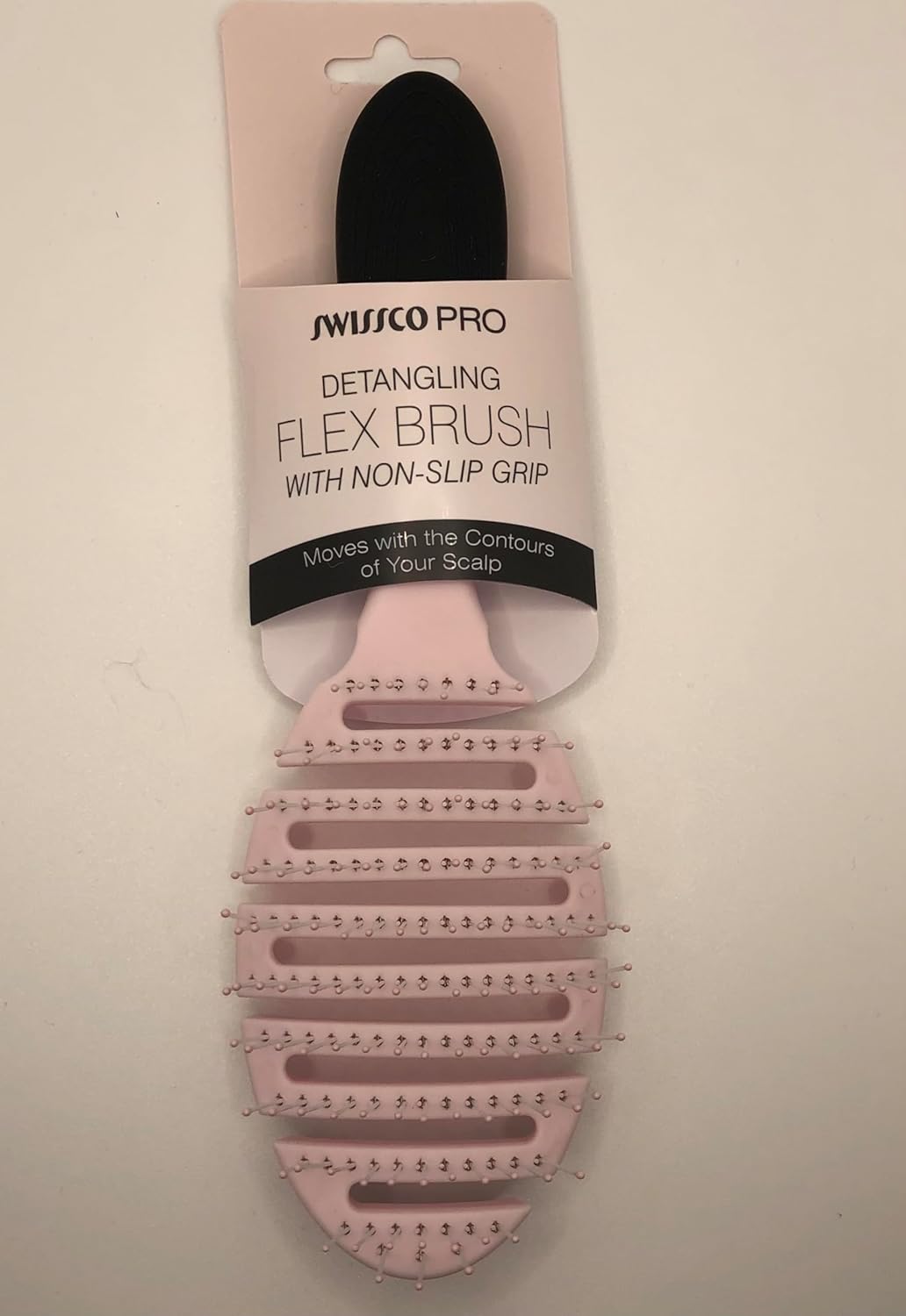 Swissco - Brosse Pro Flex - grip antidérapant, rose clair, démêlante