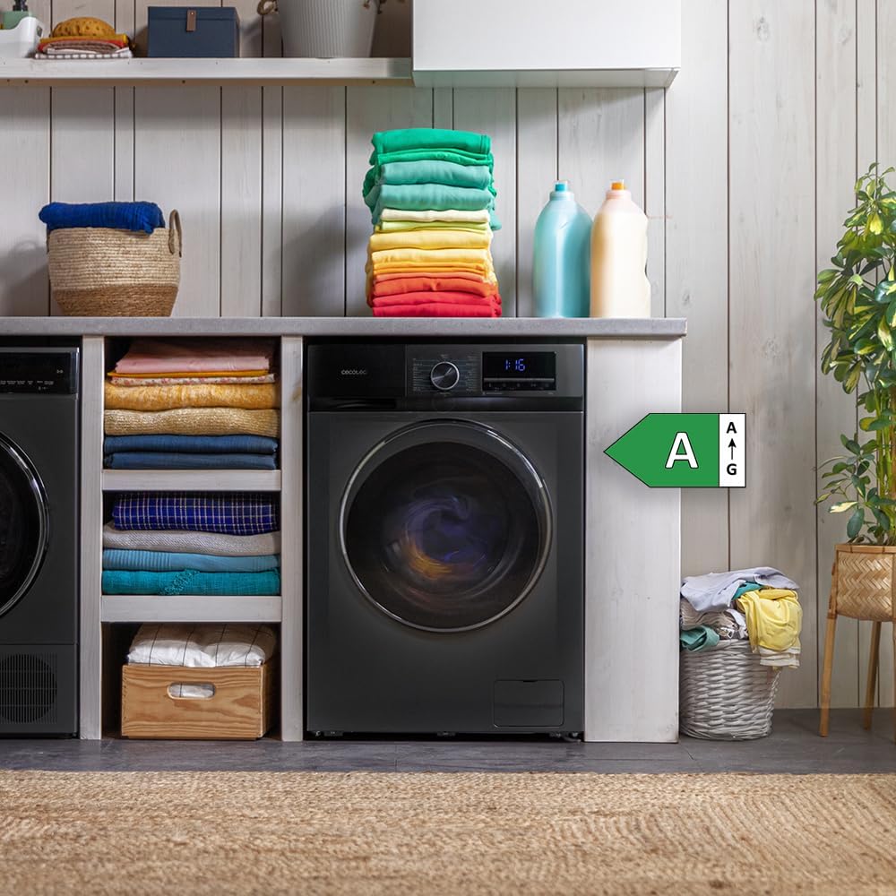 Cecotec - Bolero Dresscode 7500 Inverter - 7kg - Classe A, 1400tr/min, Steam Max, 16 programmes