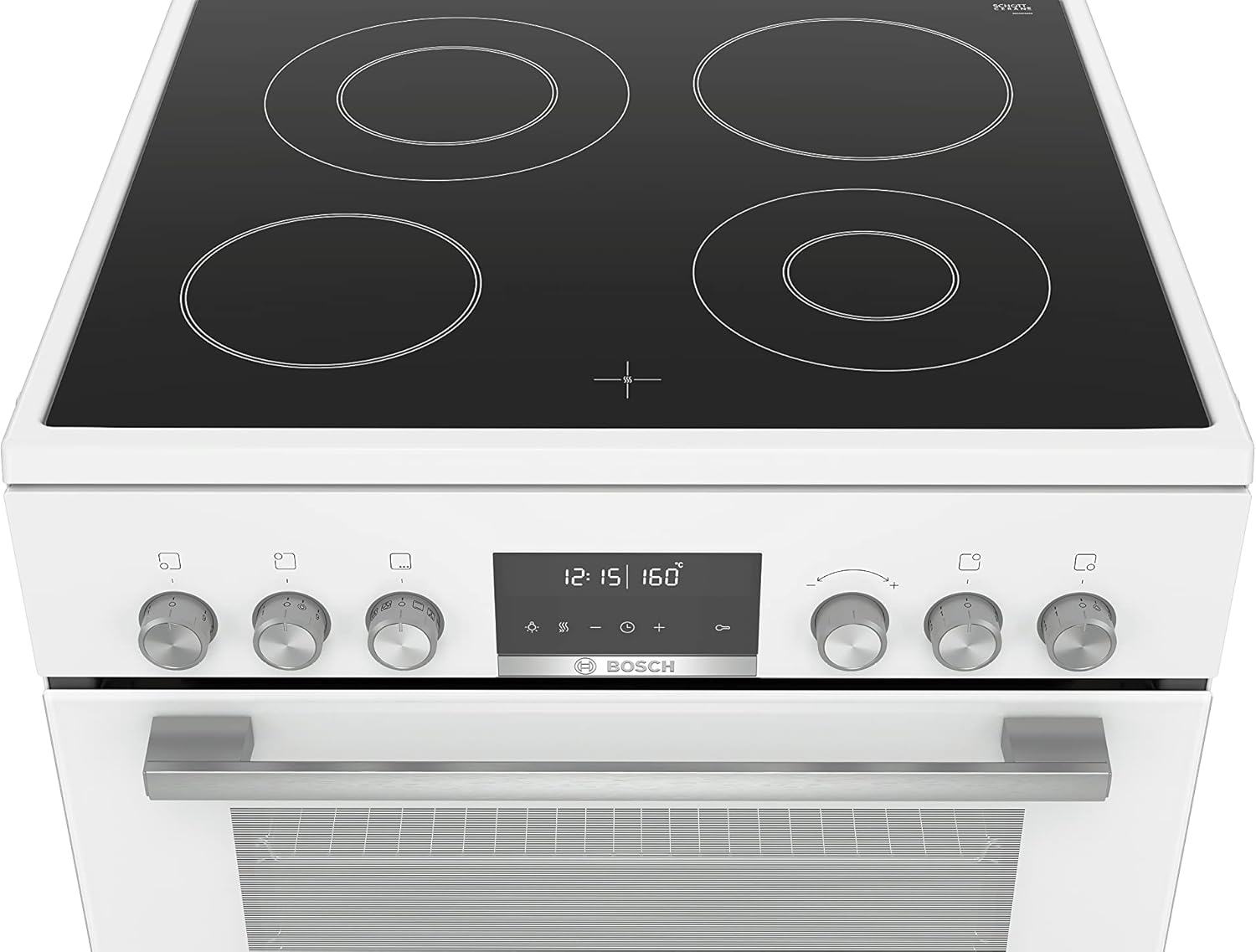 Bosch - Serie 6 cuisinière 60cm, four céramique blanc, A, HKS79R220