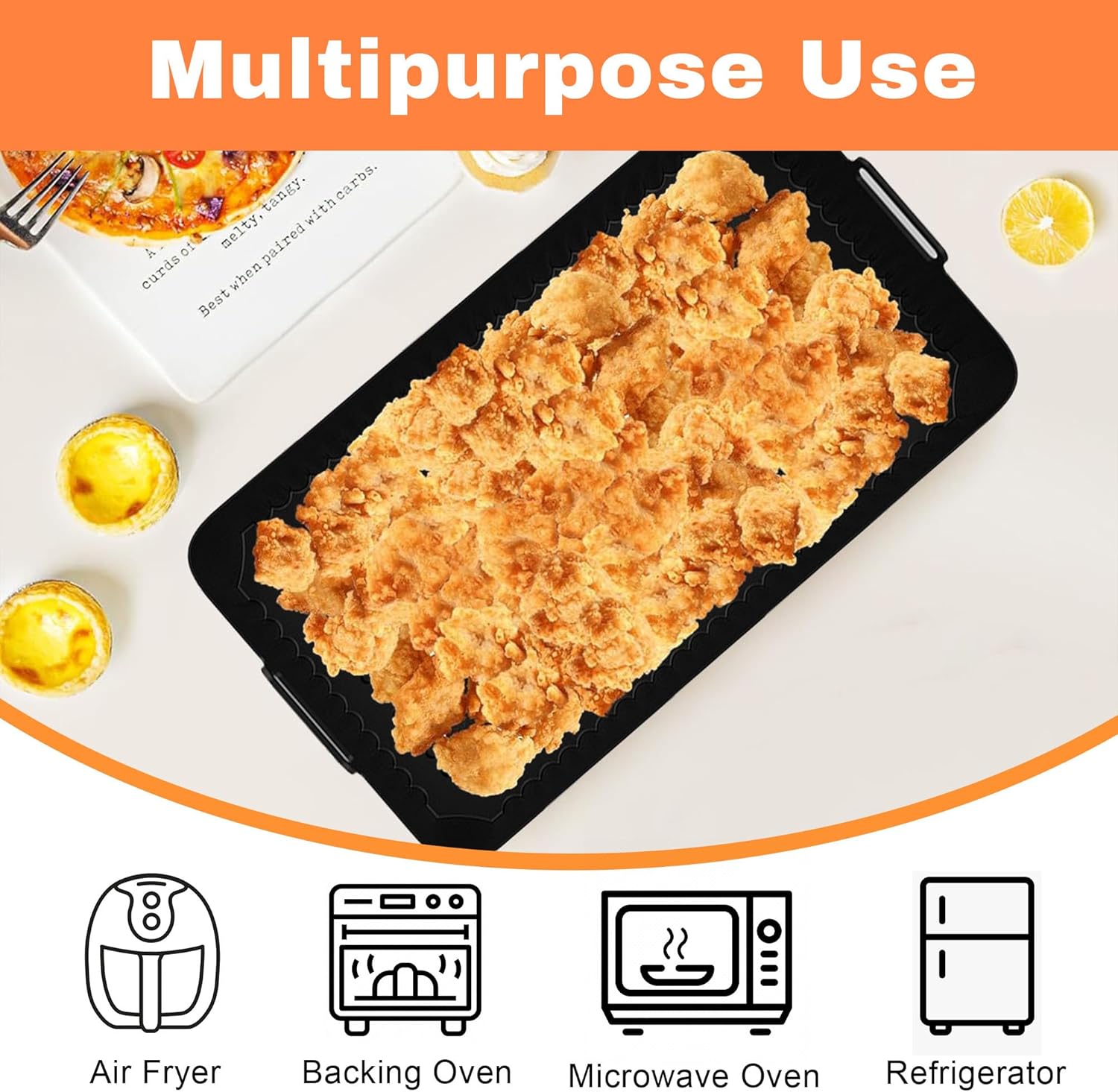 Accessoire air fryer silicone - compatible Ninja Foodi 10,4L - lot de 3 - résistants chaleur - AF500EU