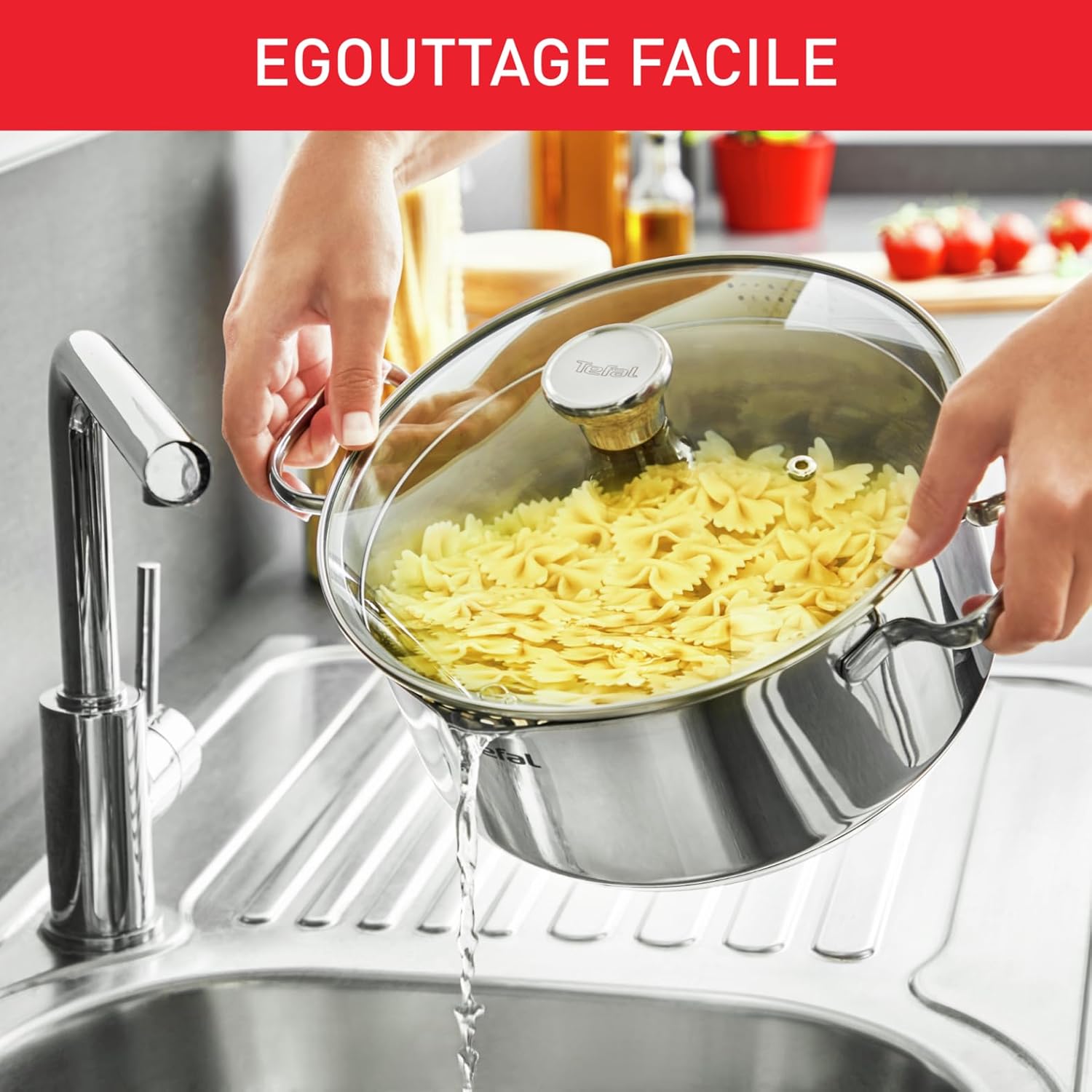 Tefal - Duetto - batterie cuisine 7 pièces inox induction - A705A835