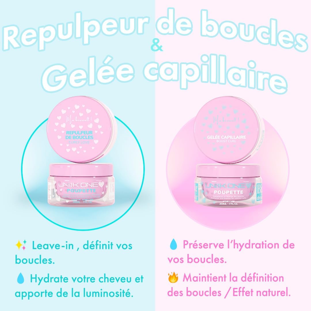 Curly Love - Duo Coffret Afro and Curl - gelée, repulpeur, brillance, cheveux bouclés