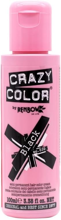 Crazy Color - Crème colorante Black série 100ml - cheveux noirs