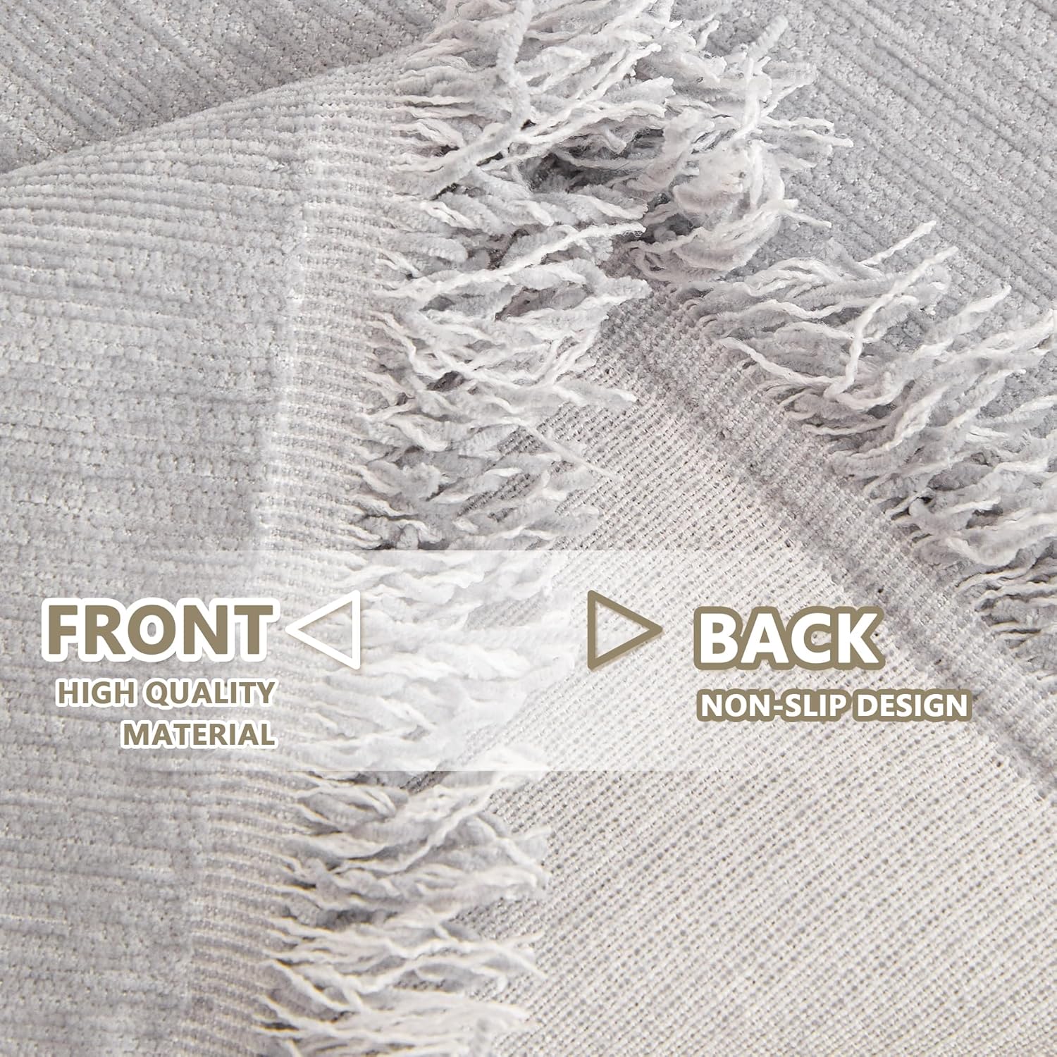 MYSKY HOME - housse canapé - 230x300 cm - anti-rayures, animaux, gris clair