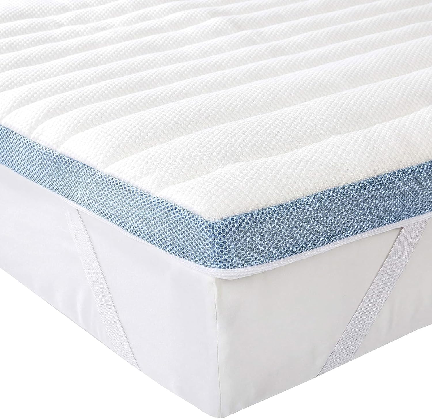 maxii-dealz Basics - surmatelas mousse mémoire - 100x200x5 cm - avec sangles