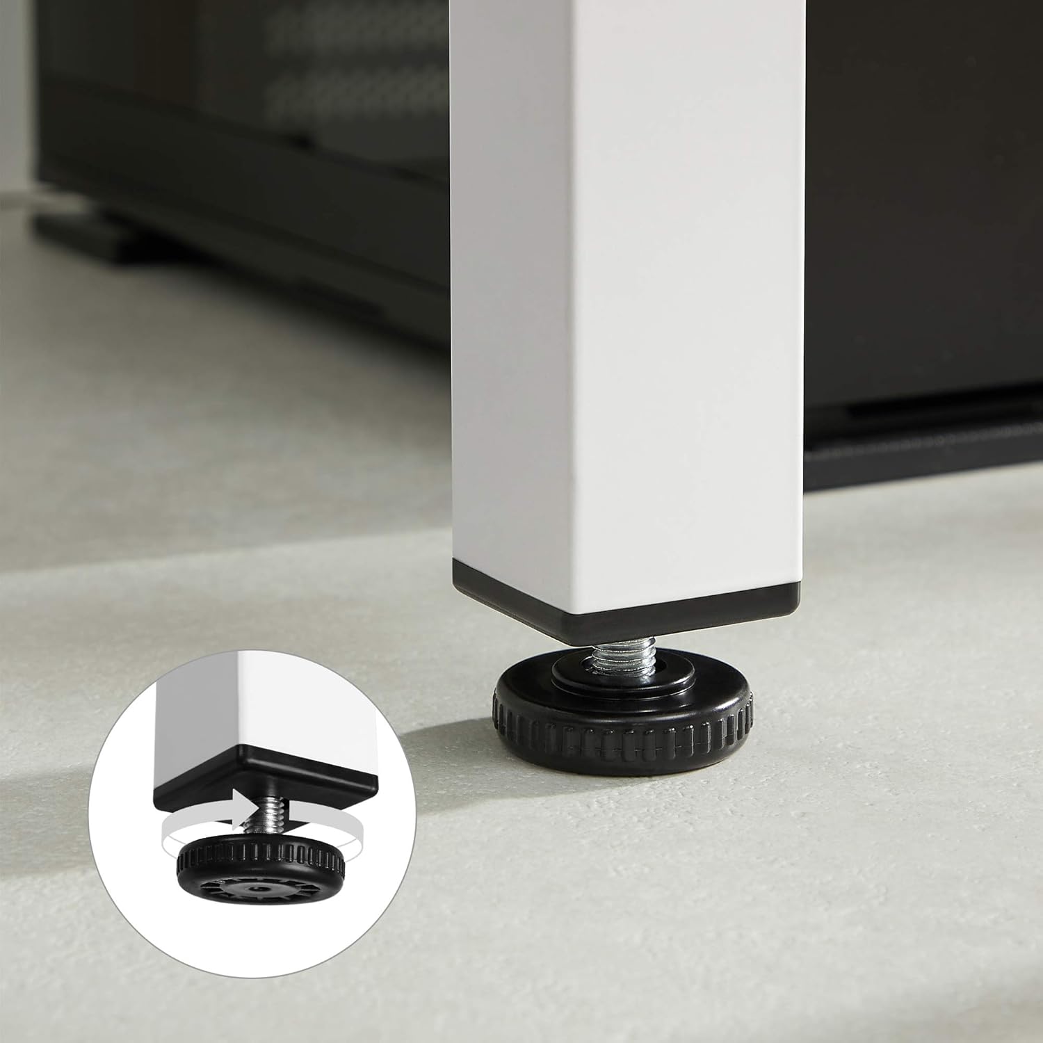 VASAGLE - table de bar LWD64N - 60x120x75 cm - bois et blanc, montage facile