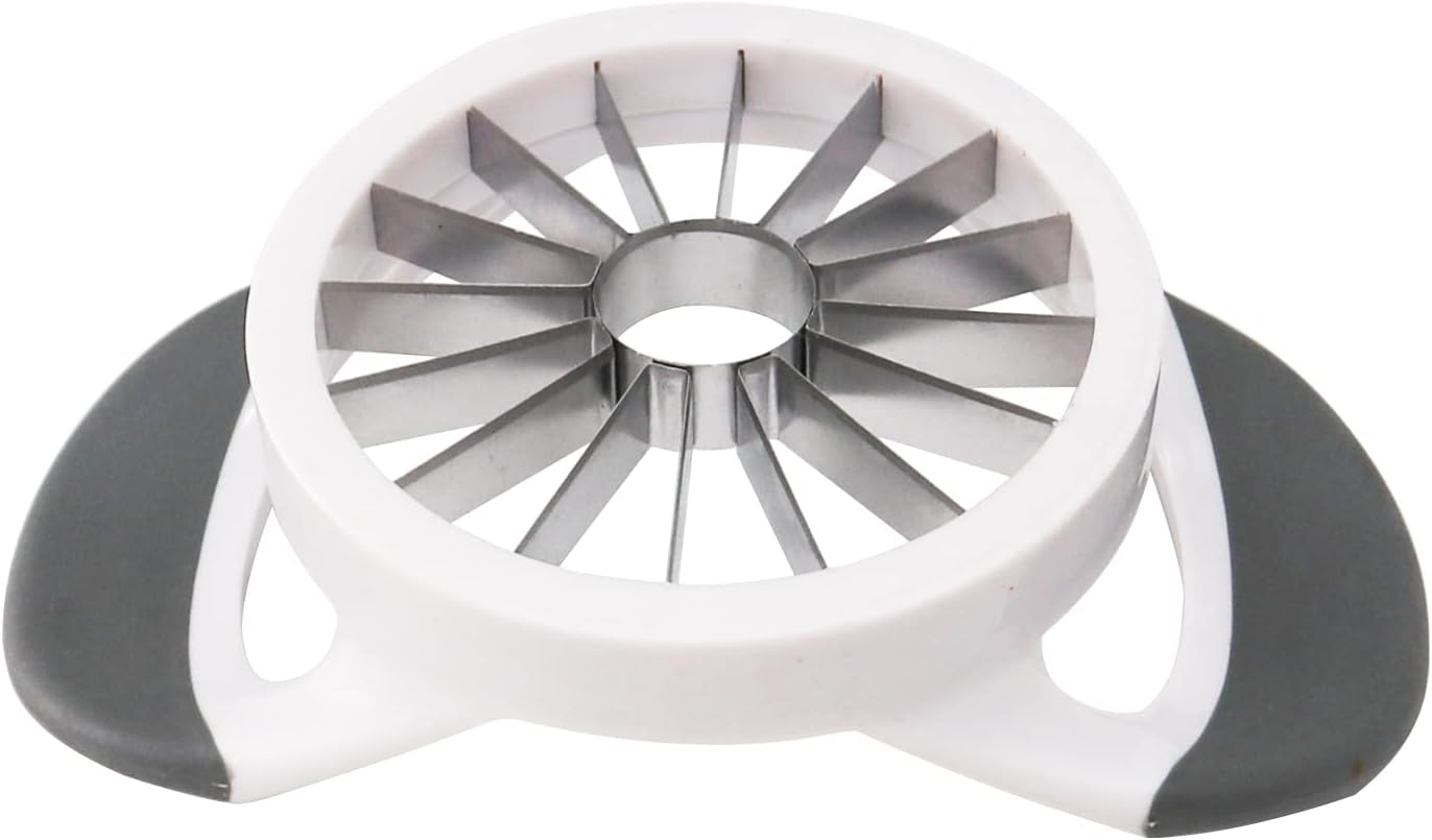 Trancheuse à pommes - 16 tranches, lame inox, blanc, fruits