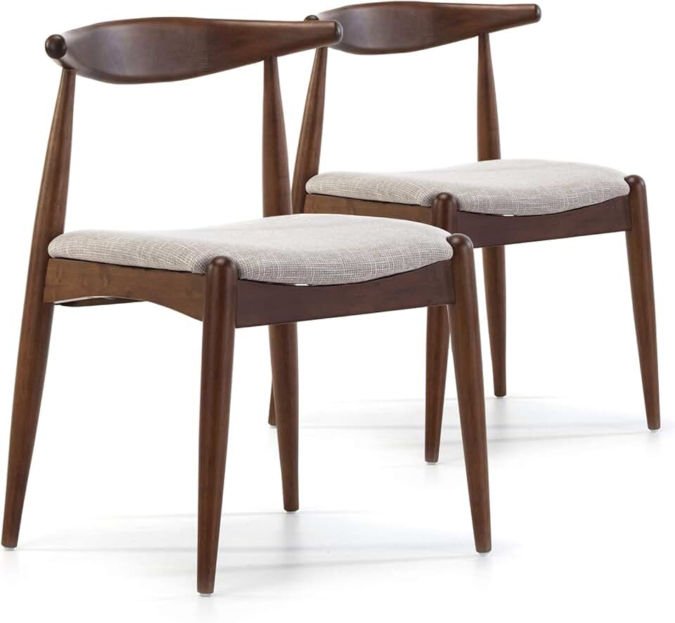 Venta-stock - Corzo - 52,5x50x74,5 cm - chaises noyer en bois massif