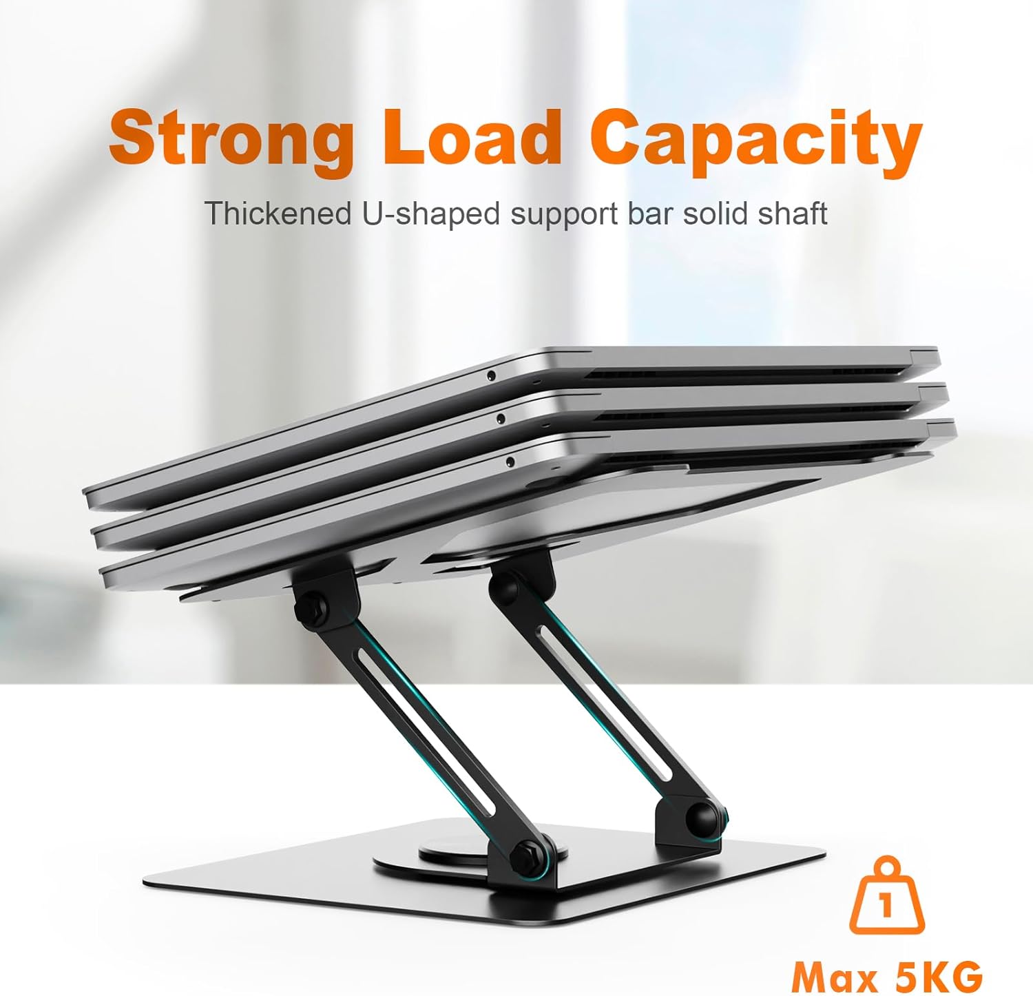 GRIFEMA - support laptop GB1050 - 11-17'' - hauteur réglable, rotatif, pliable