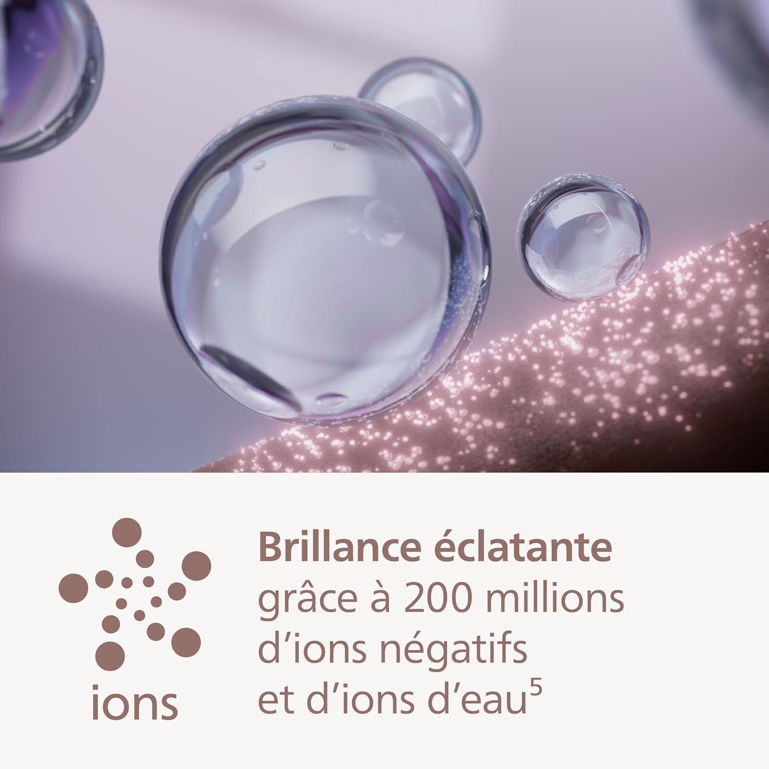 Philips - Sèche-cheveux High Speed 8000, 1400W, ions, ThermoShield, accessoires, soin cuir chevelu, BHD837/10