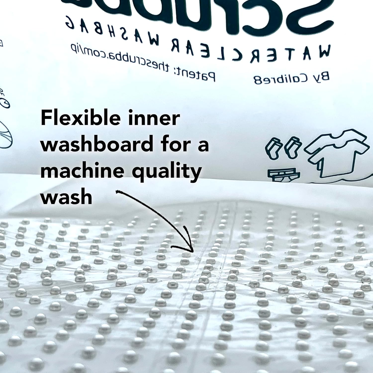 Scrubba - Waterclear - 195g - Sac lavage portable ouverture large