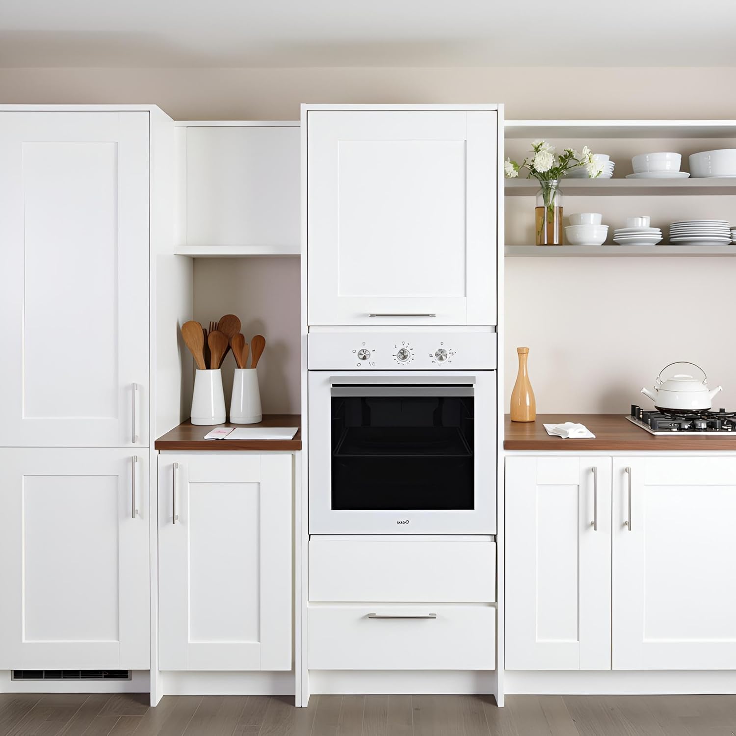 Cata - Four statique série SES - 60cm - 66L, 4 fonctions, blanc - SES6204WH