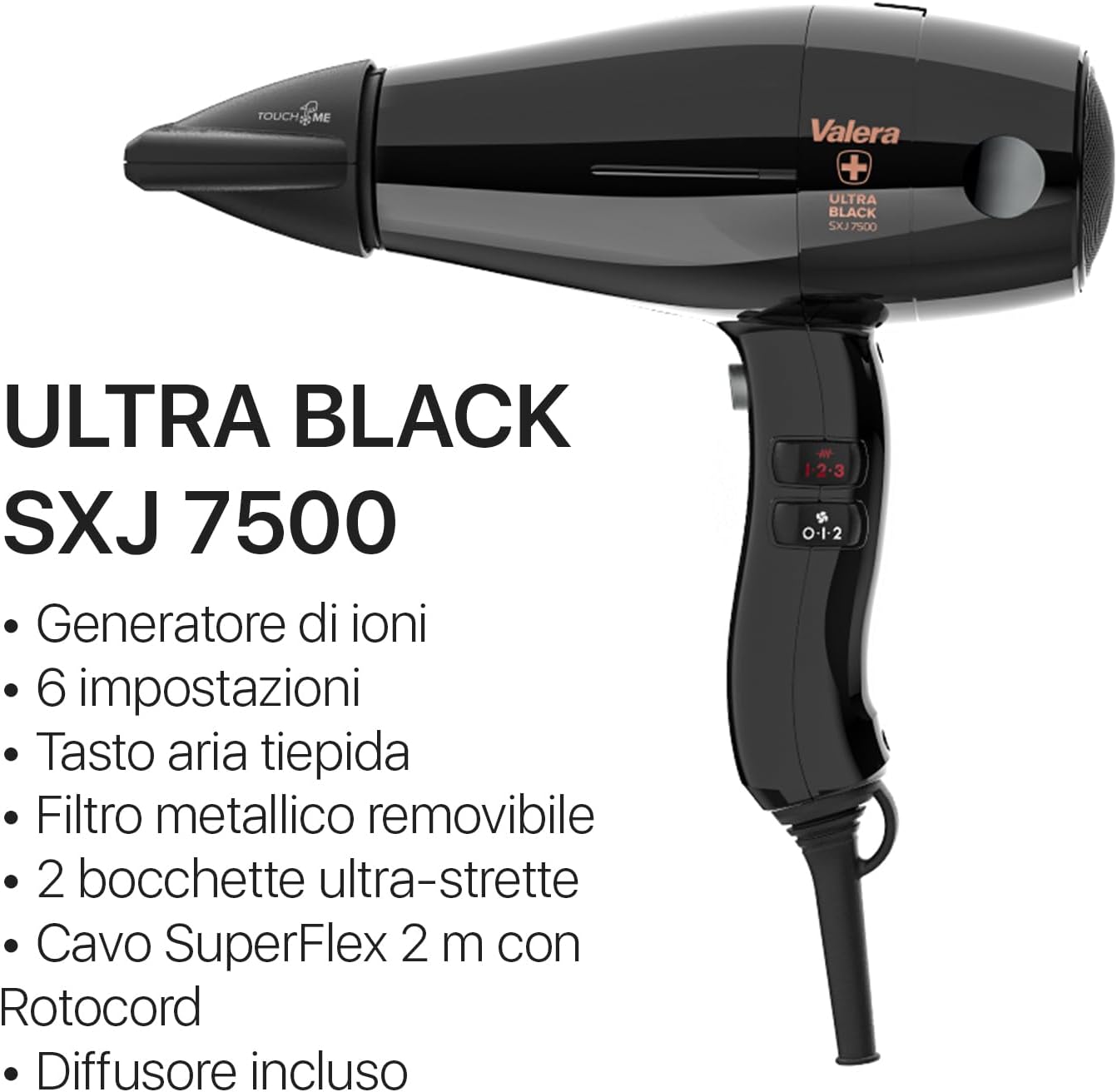 Valera - Silent Jet 7500 - sèche-cheveux pro 2000W, compact, puissant