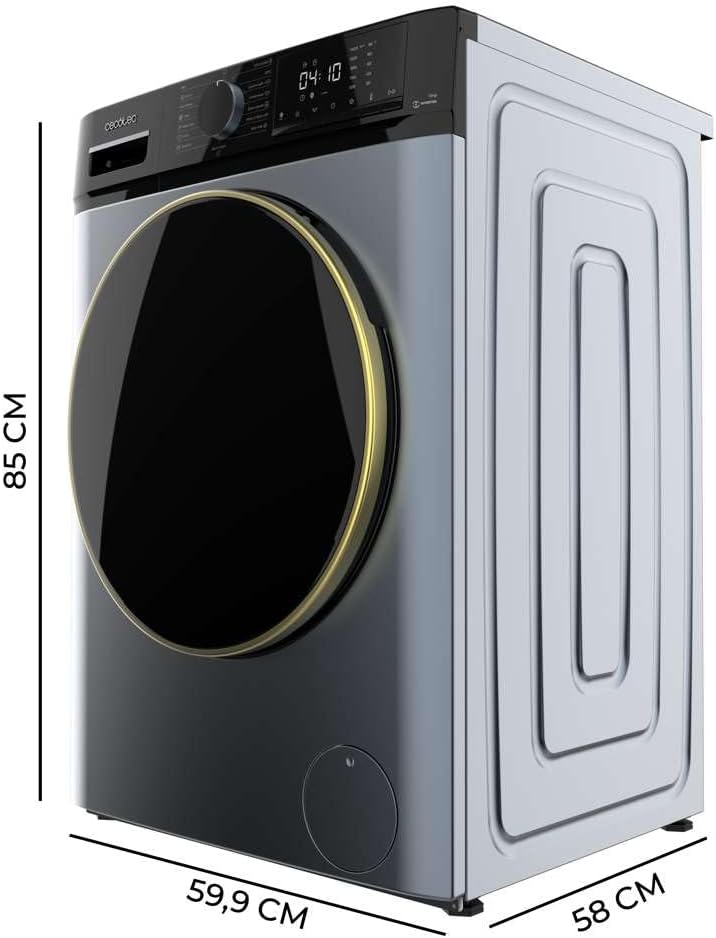 Cecotec - Bolero DressCode 10610 - 10 kg - Inverter, Vapeur, 1400 RPM, 15 programmes, Ice Blue, 10610