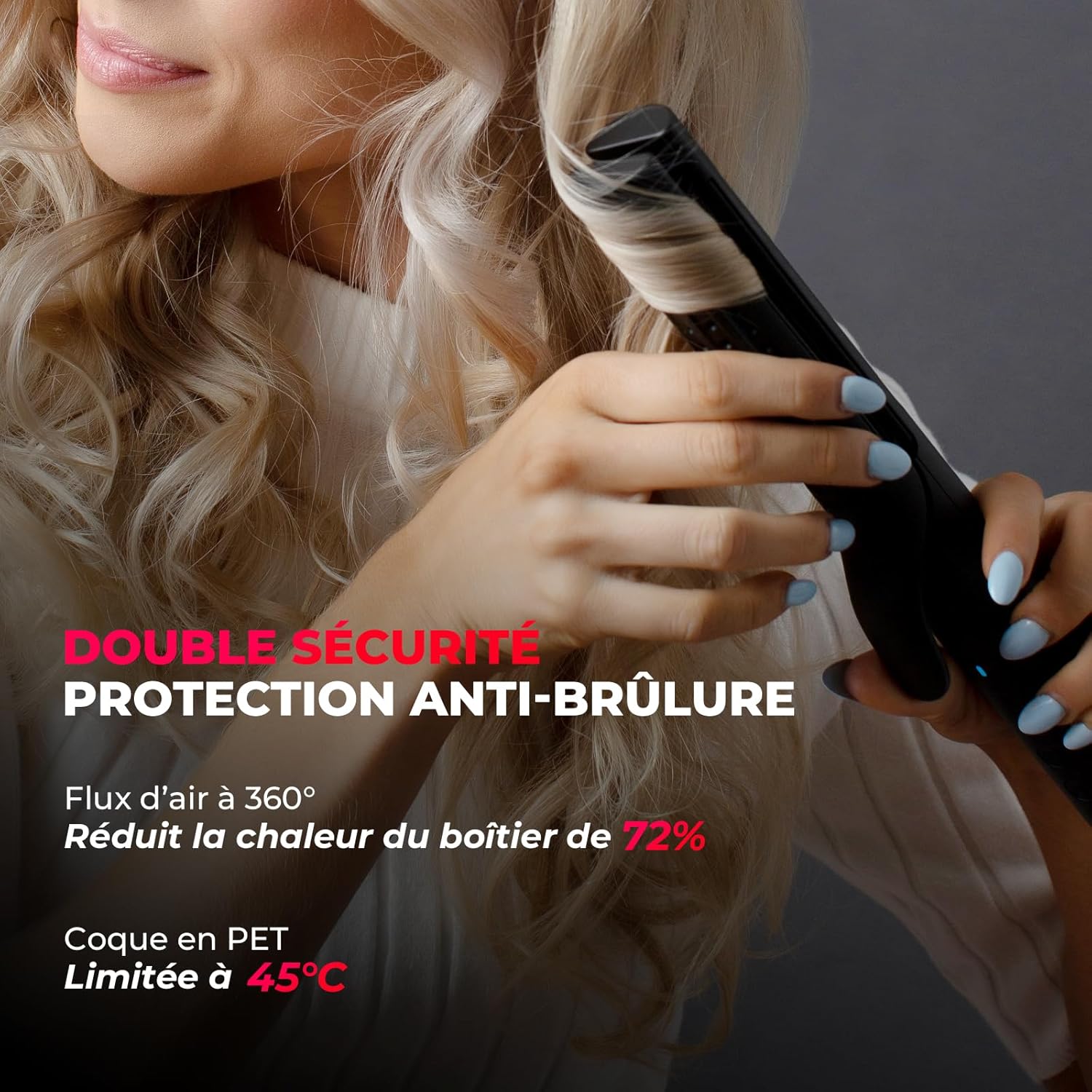 TYMO - Airflow série 32 mm - lisseur boucleur ionique, 5 températures