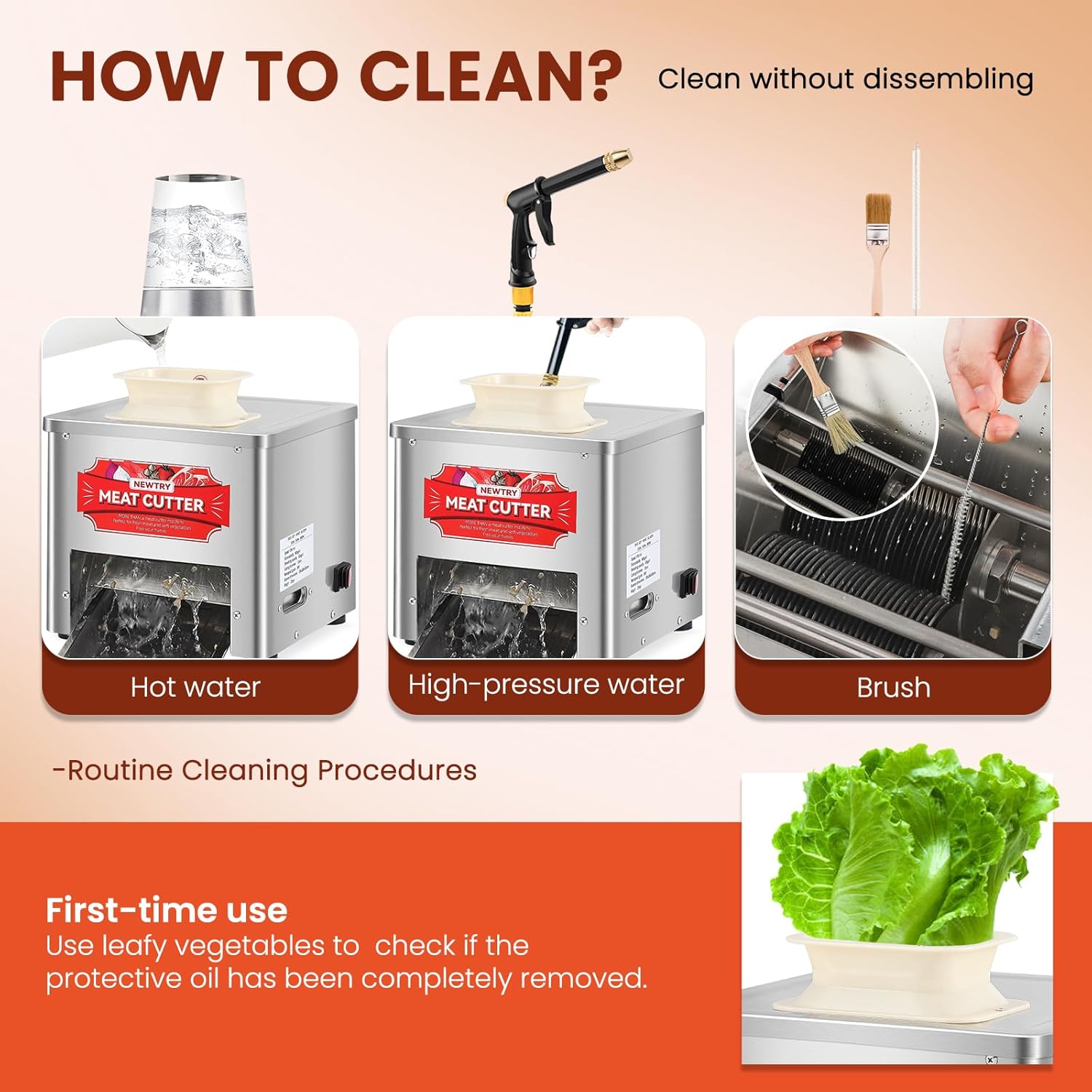 NEWTRY - trancheuse à viande 2,5 mm, 550W, 160kg/h pour pros