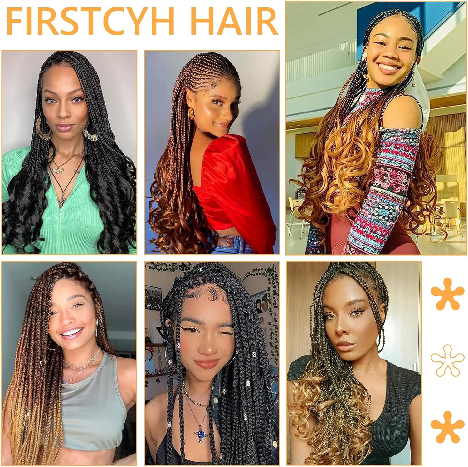 French Curl Braids - Rajout cheveux tresses 41cm - 7 paquets - Bouncy Loose Wavy 613#