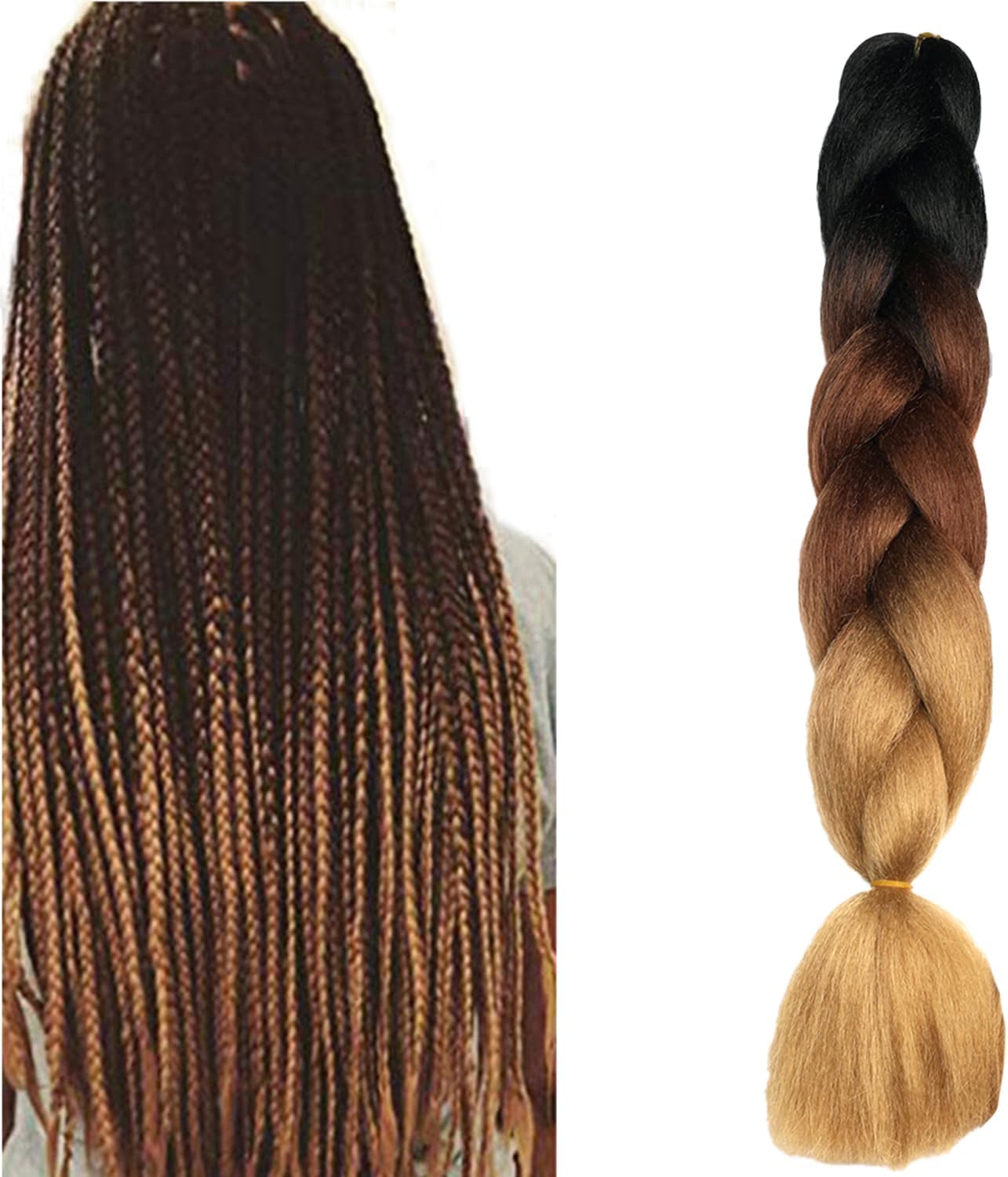 ShowJarlly - extensions synthétiques - 60 cm - tresses africaines