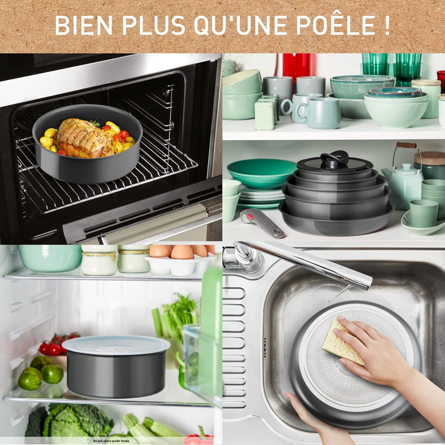 Tefal - Ingenio Renew sauteuse 24cm, induction, revêtement céramique, L2603502