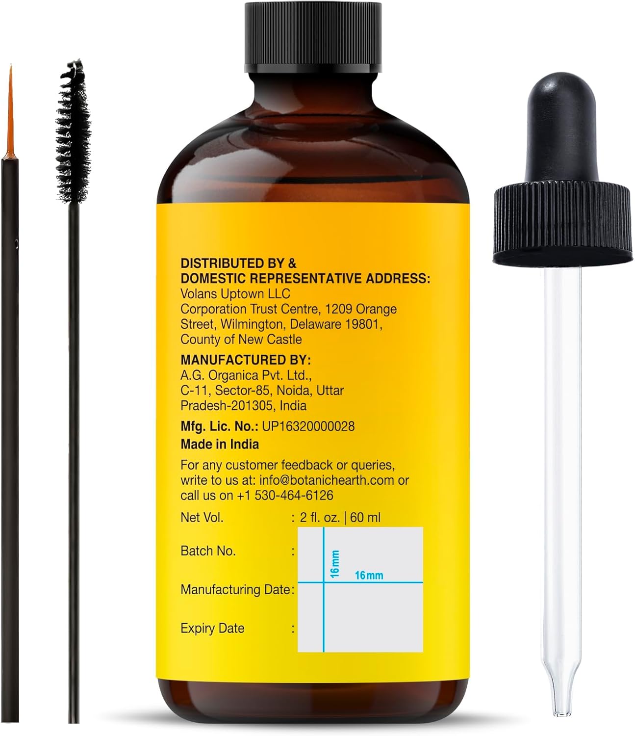 Botanic Hearth - Huile vitamine E 35 000 UI - 2 Fl oz - soin ongles, cheveux, cils, brosse incluse