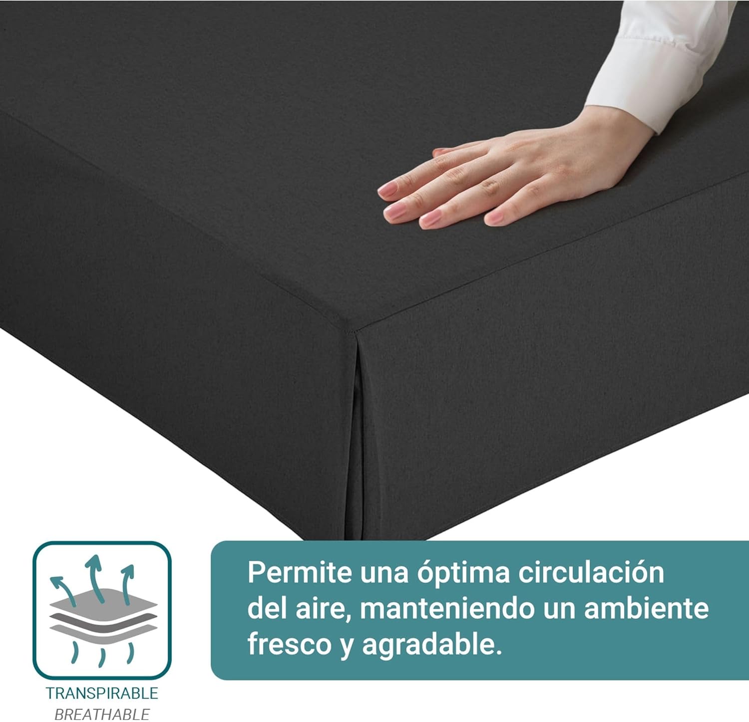 Housse de canapé - 180x190/200 cm - antidérapante, respirante, noire