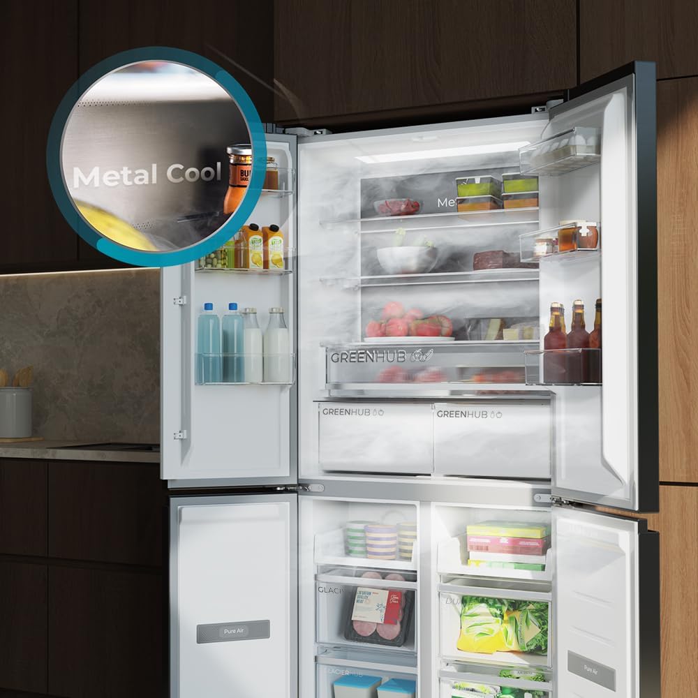 Cecotec - Bolero CoolMarket 4D, 456 L, 189x83 cm, No Frost, Inverter, 4 portes, 4D456SBI