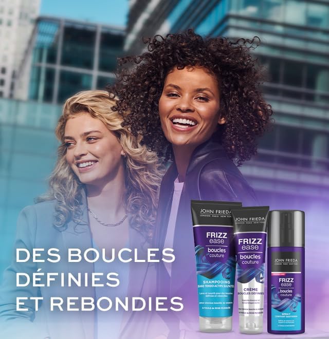 John Frieda - Frizz Ease Boucles Couture - 200ml x2 - Spray coiffant quotidien anti-frisottis