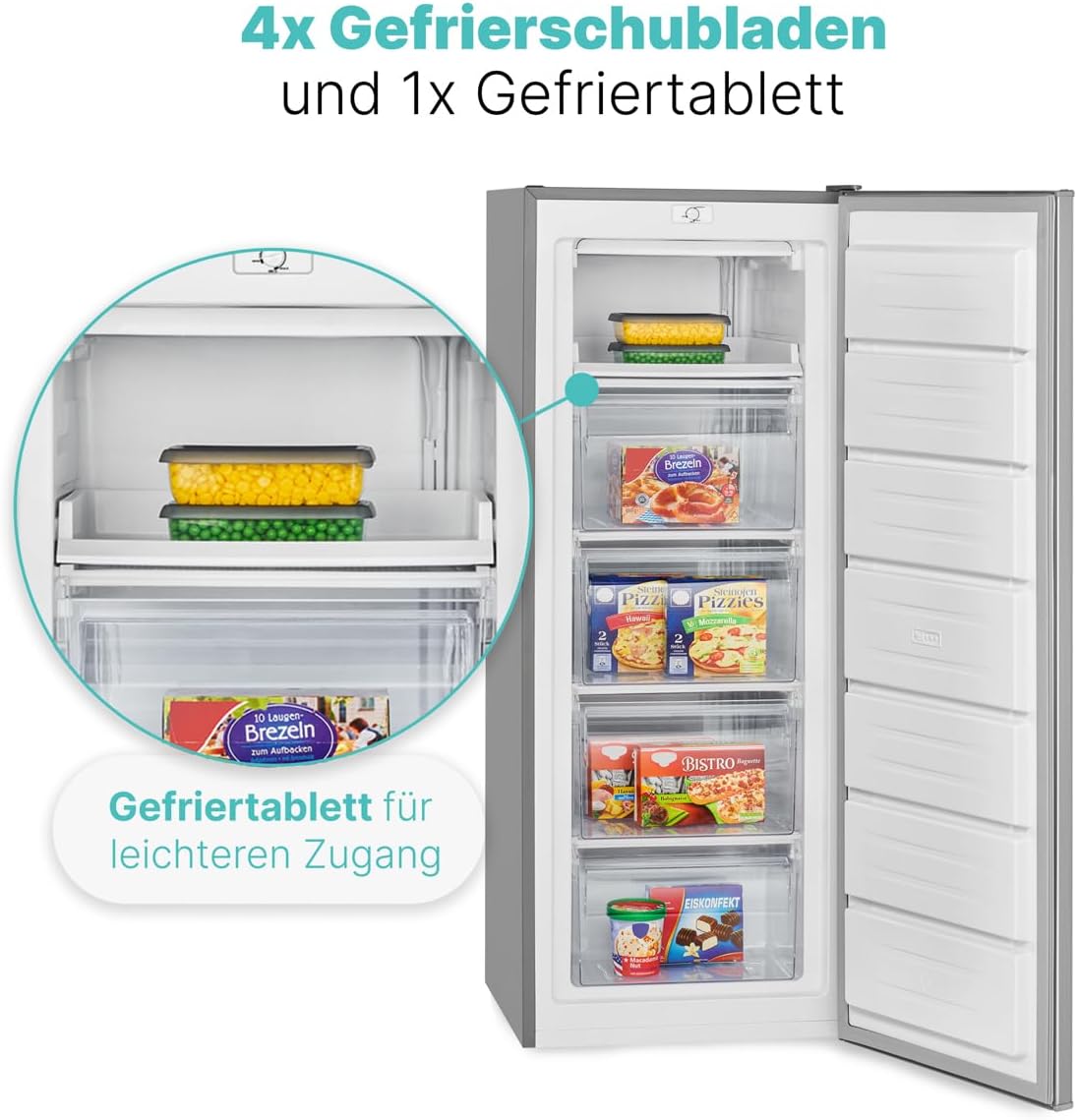 Bomann - congélateur série GS - 143 cm, 168L, silencieux, -18°C, GS 7364