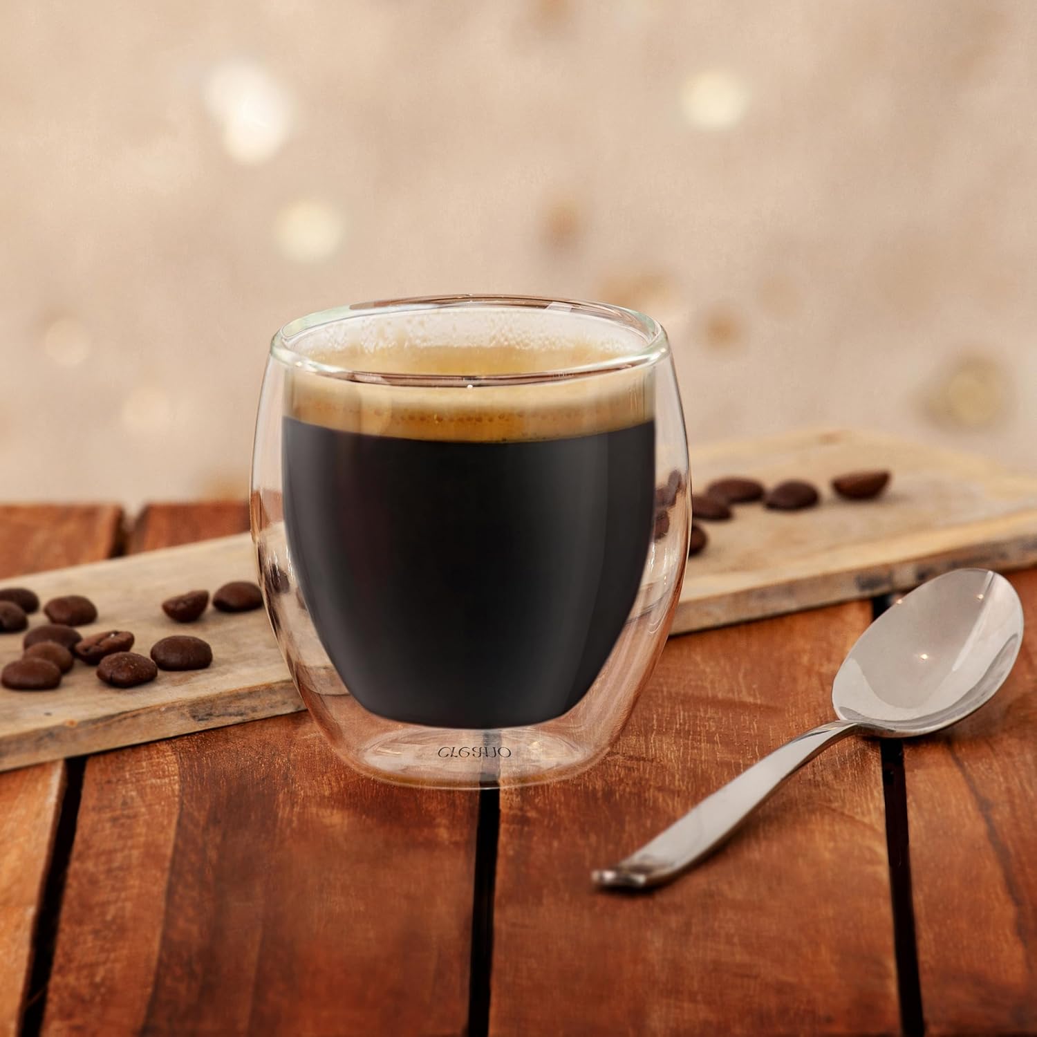 Creano – Verres à expresso double paroi 80ml – 6 pièces – effet flottant