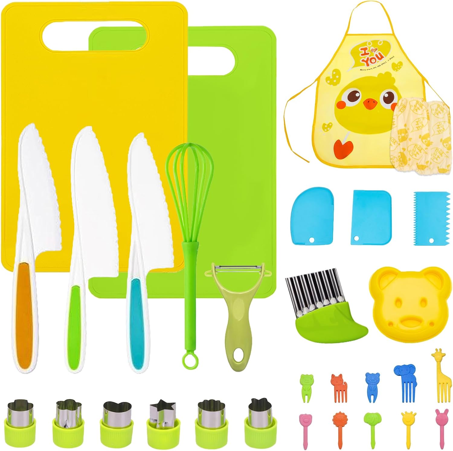 AIXMEET - Kit couteau sécurité enfant Montessori - dès 3 ans - cuisine fruits légumes